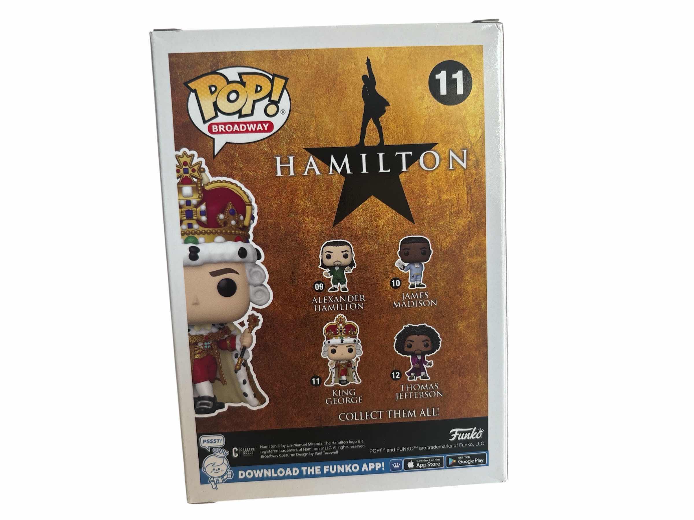 Photo 1 of NIB FUNKO POP HAMILTON KING GEORGE