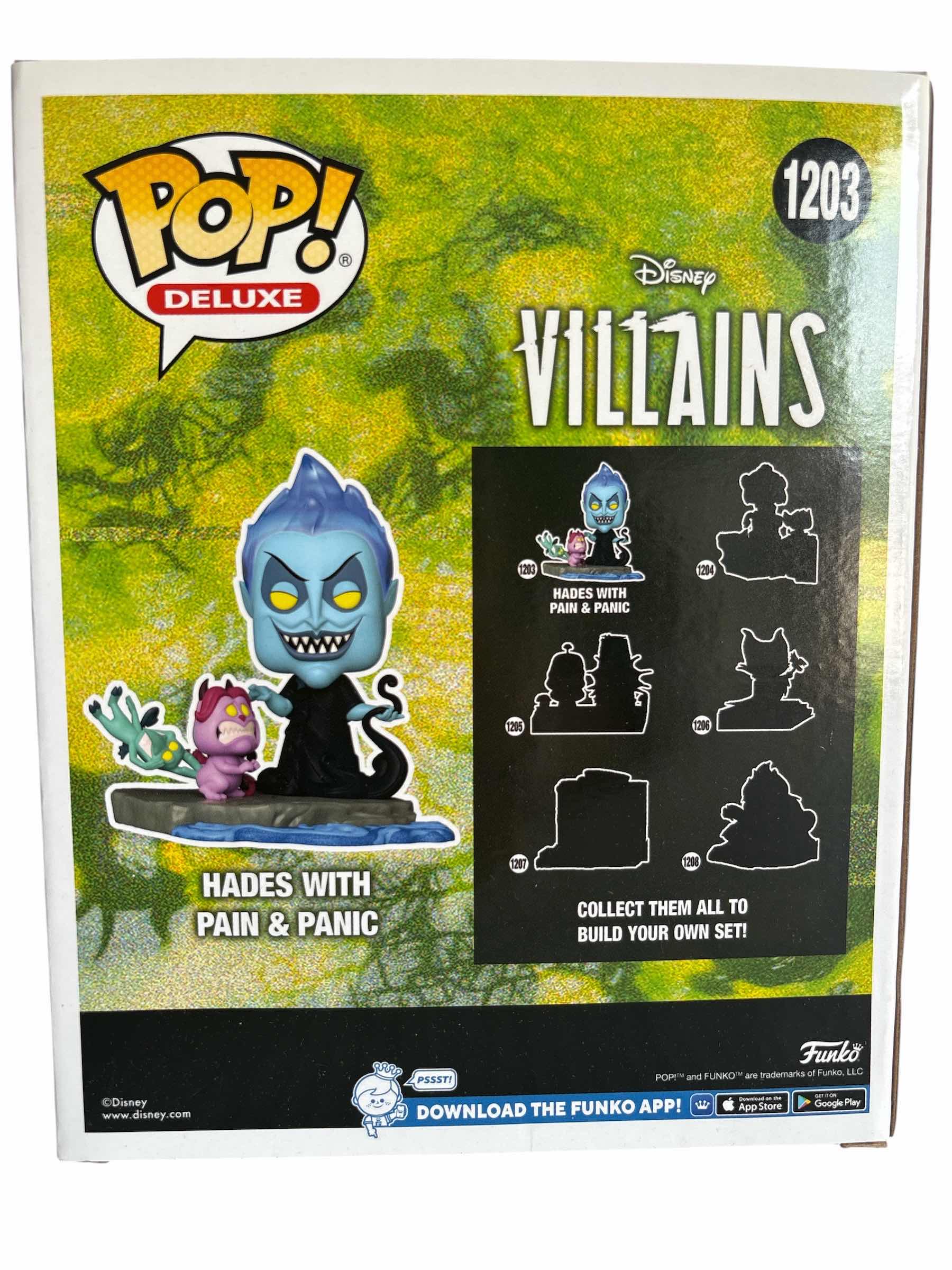 Photo 1 of NIB FUNKO PIP DISNEY VILLAINS HADES WITH PAIN AND PANIC