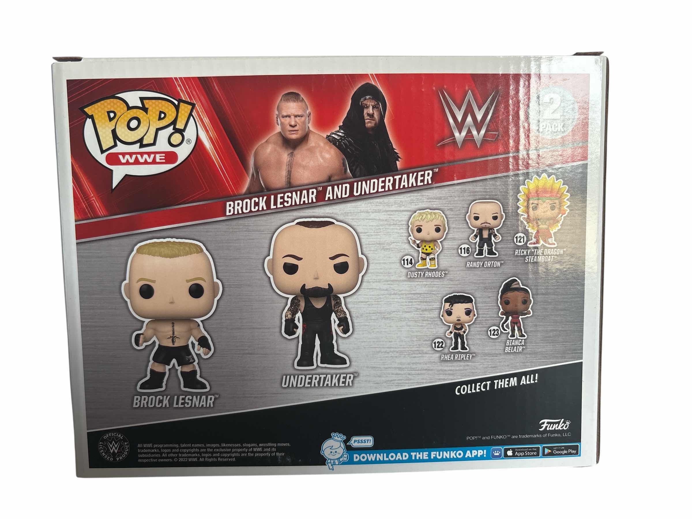 Photo 1 of NIB FUNKO POP WWE BROCK LESNAR AND UNDERTAKER