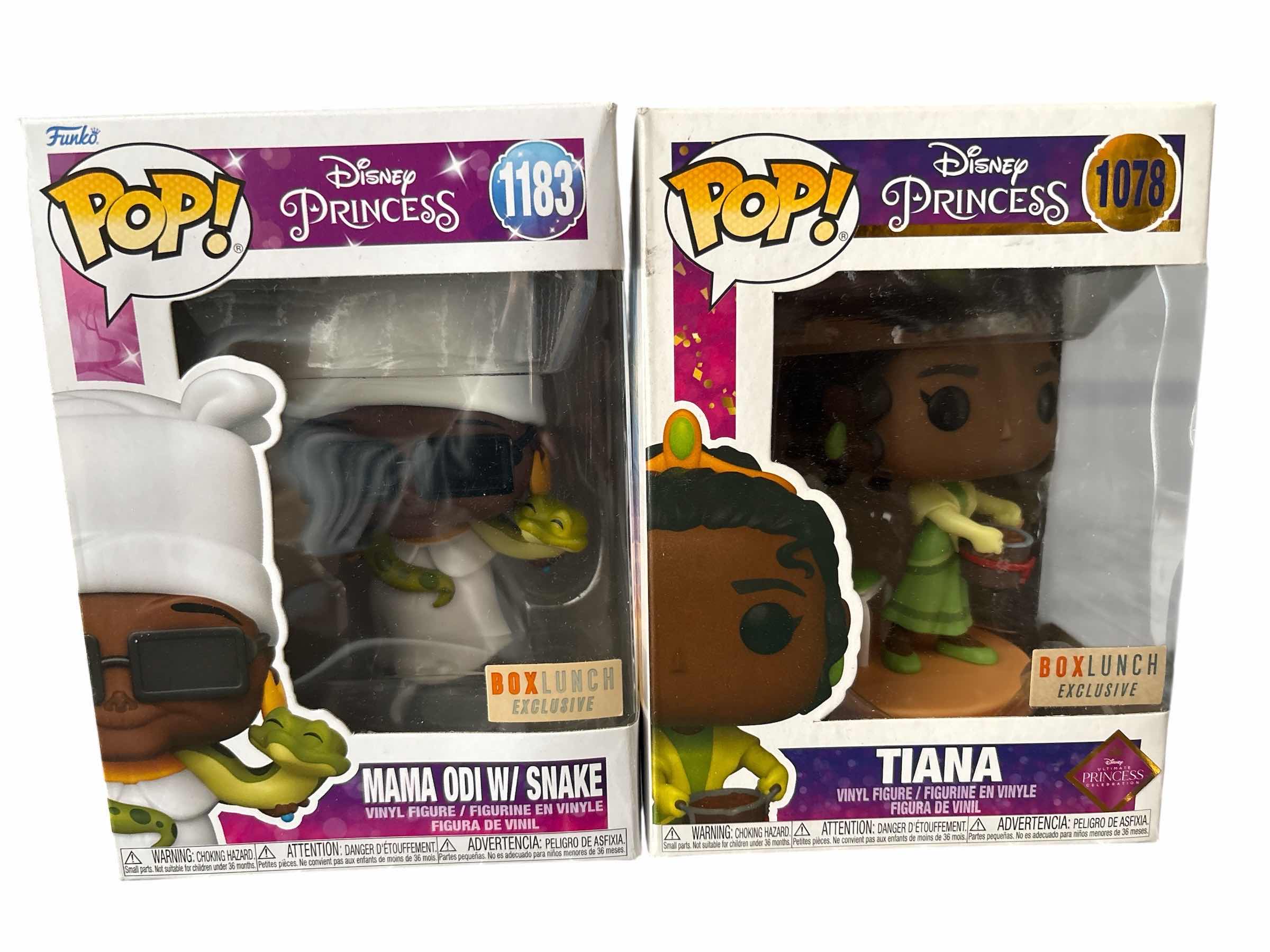 Photo 1 of NIB FUNKO PIP DISNEY PRINCESS TIANA AND MSNA ODI W/SNAKE