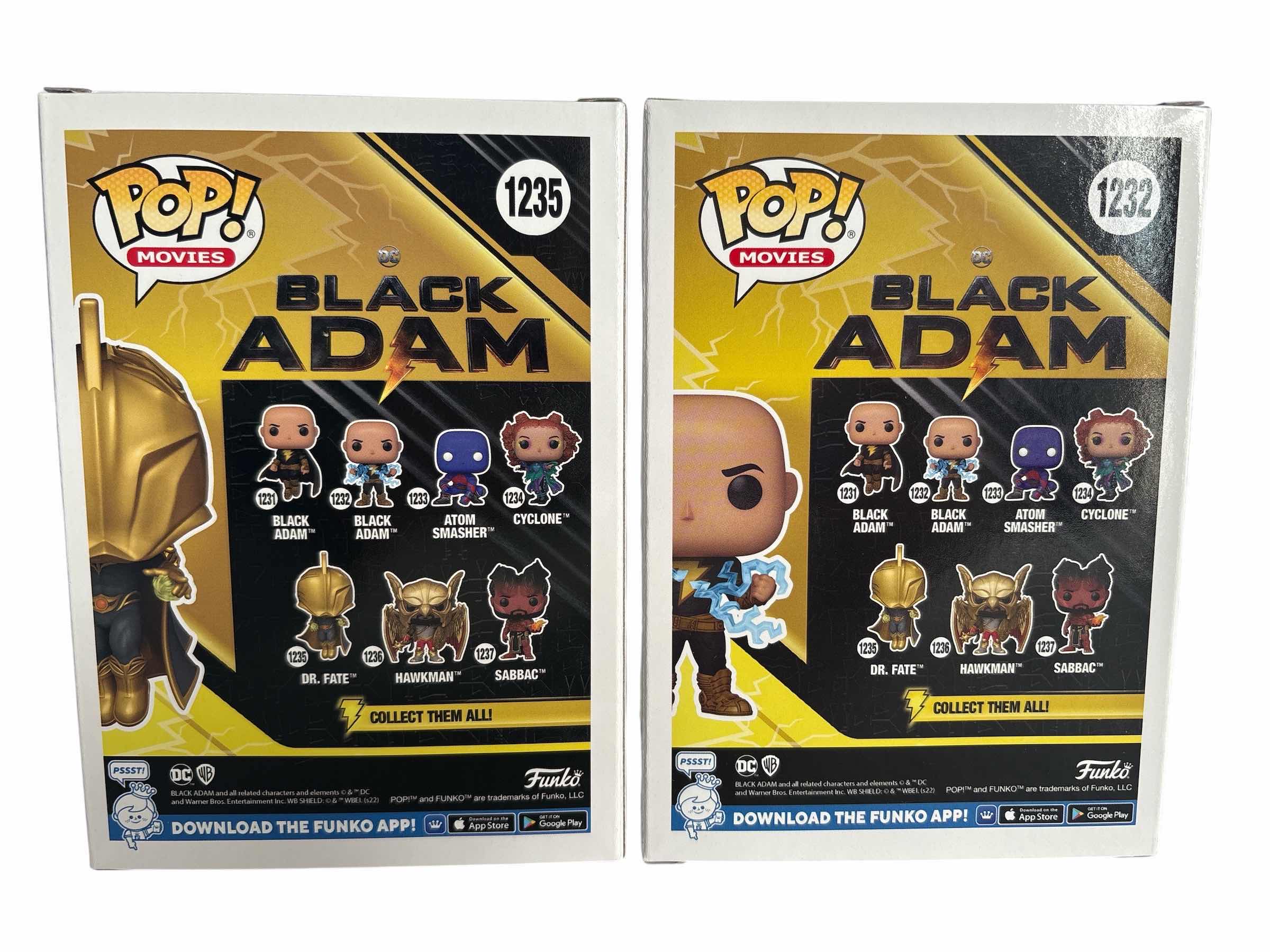 Photo 1 of (2)PCS FUNKO POP BLACK ADAM AND DR.FATE