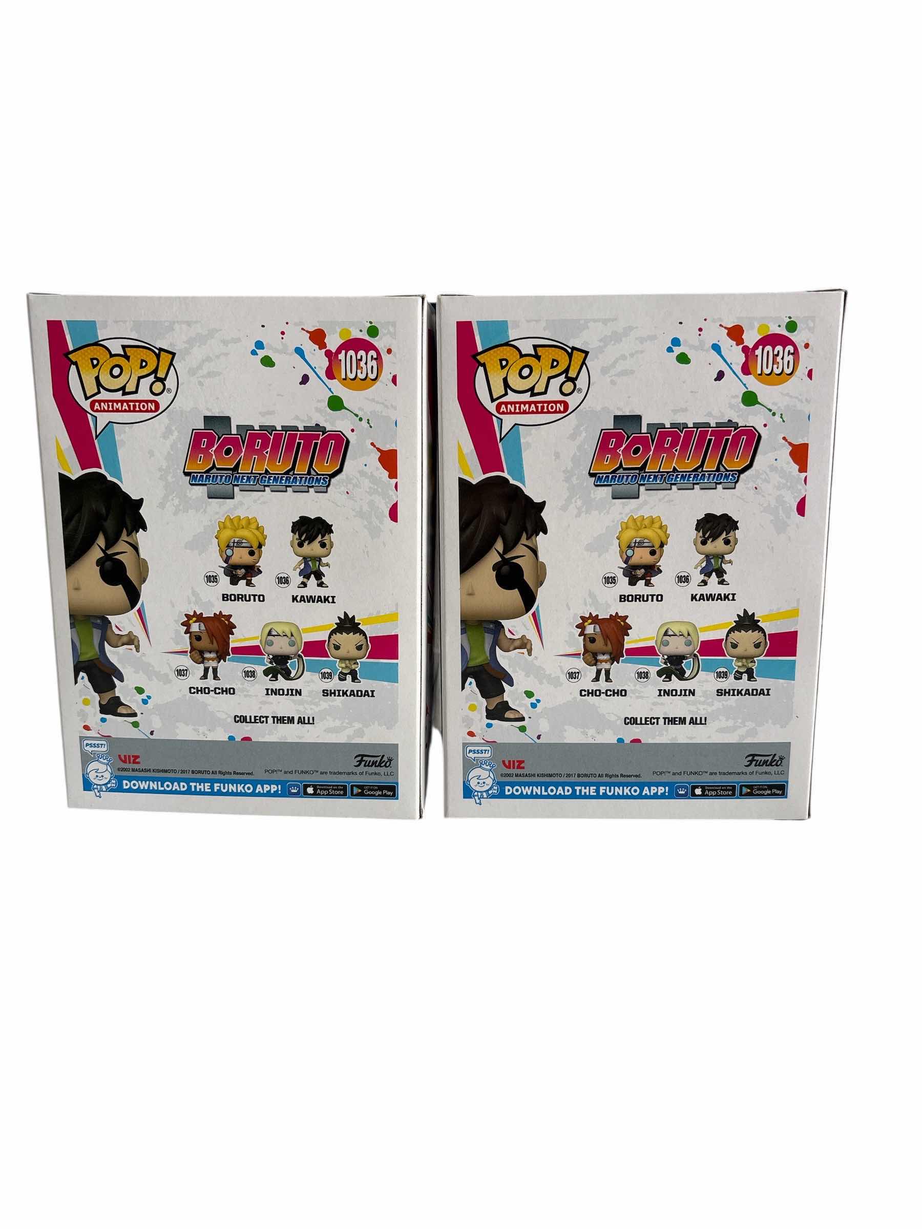 Photo 1 of (2)PCS NIB FUNKO POP KAWAKI BORUTO NEXT GEN.