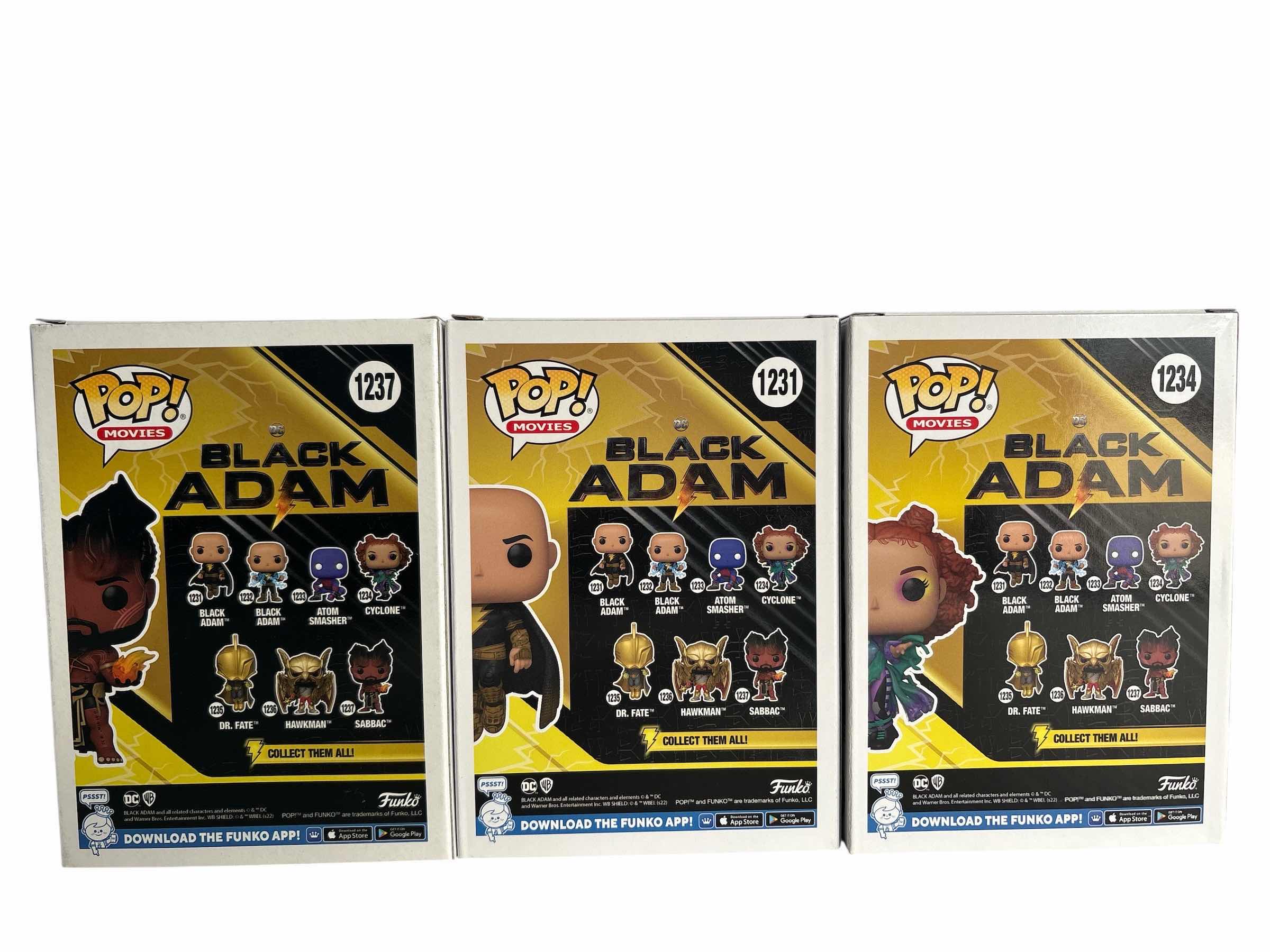 Photo 1 of 3 PCS-NIB BLACK ADAM,SABBAG&CYCLONE