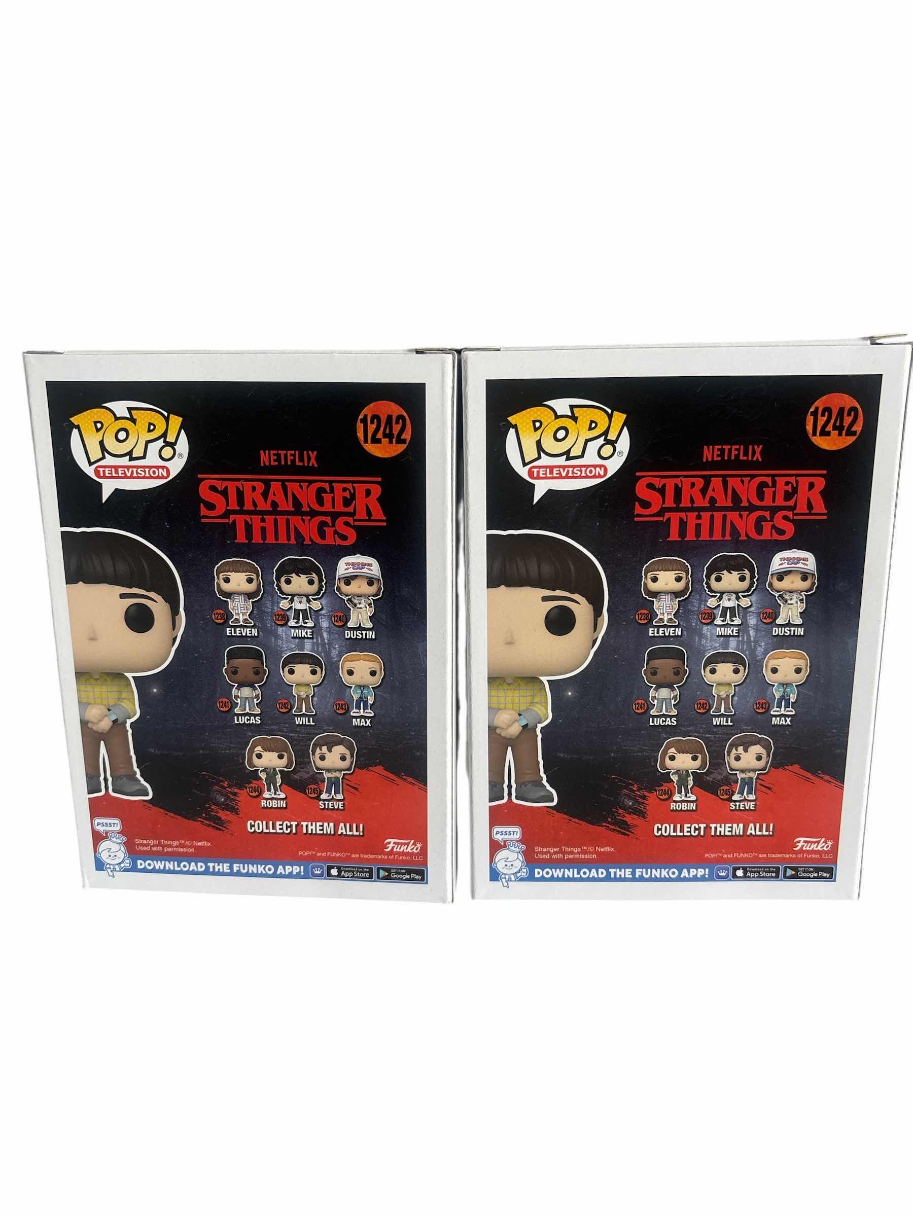 Photo 1 of (2) PCS NIB FUNKO POP WILL STRANGER THINGS