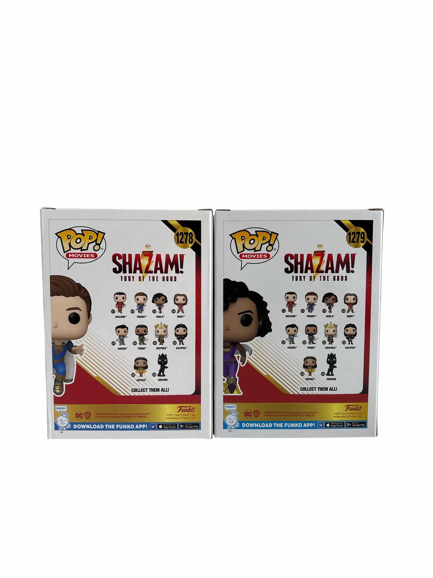 Photo 1 of (2) PCS NIB FUNKO POP DARLA & FREDDY SHAZAM! FURY OF THE GODS