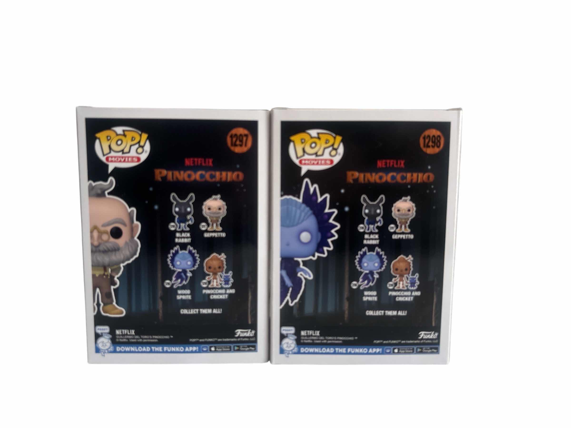 Photo 1 of 2(PCS) NIB FUNKO POP WOOD SPRITE & GEPPETO PINOCCHIO