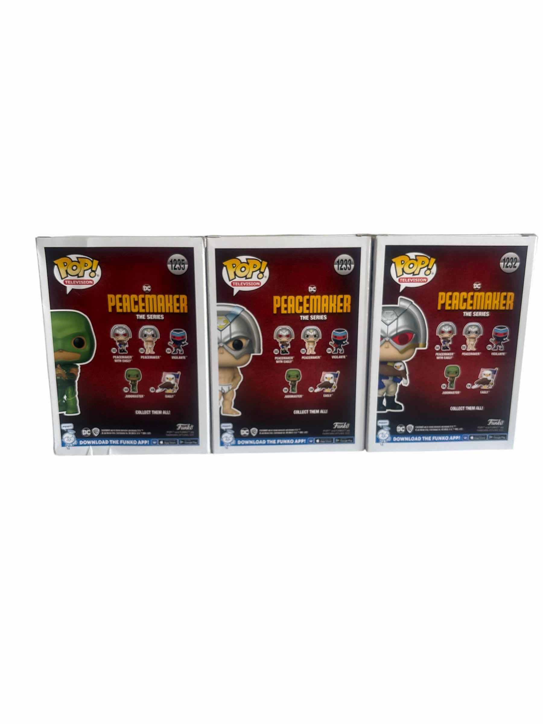 Photo 1 of 3 (PCS) NIB FUNKO POP JUDOMASTER AND VIGILANTE AND EAGLY PEACEMAKER THE SERIES