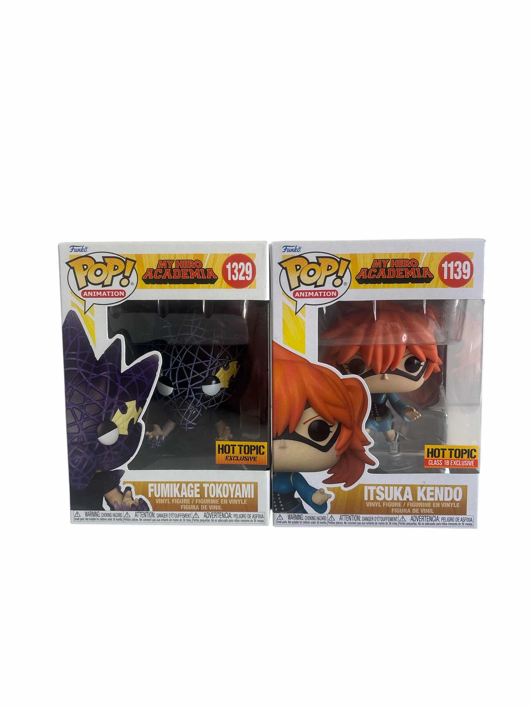 Photo 1 of (2) PCS. NIB FUNKO POP FUMIKAGE TOKOYAMI HT EXCL. & ITSUKA KENDO HT EXCL. MY HERO ACADEMIA