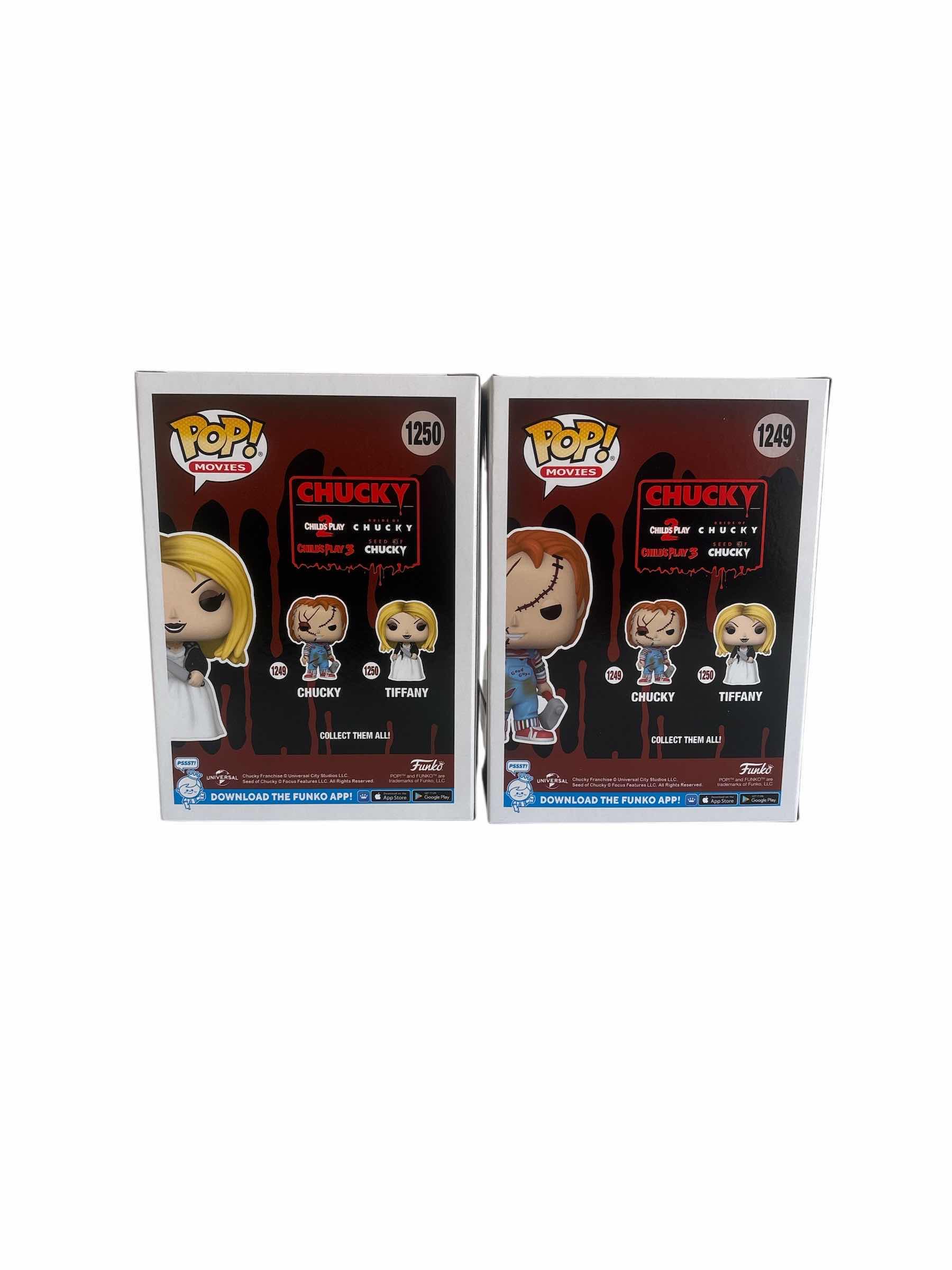 Photo 1 of (2) PCS NIB FUNKO POP CHUCKY & TIFFANY BRIDE OF CHUCKY