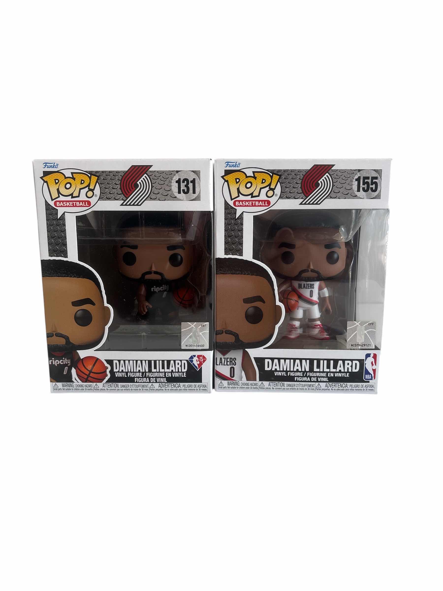 Photo 1 of (2)PCS NIB FUNKO POP DAMIAN LILLARD & DAMIAN LILLARD