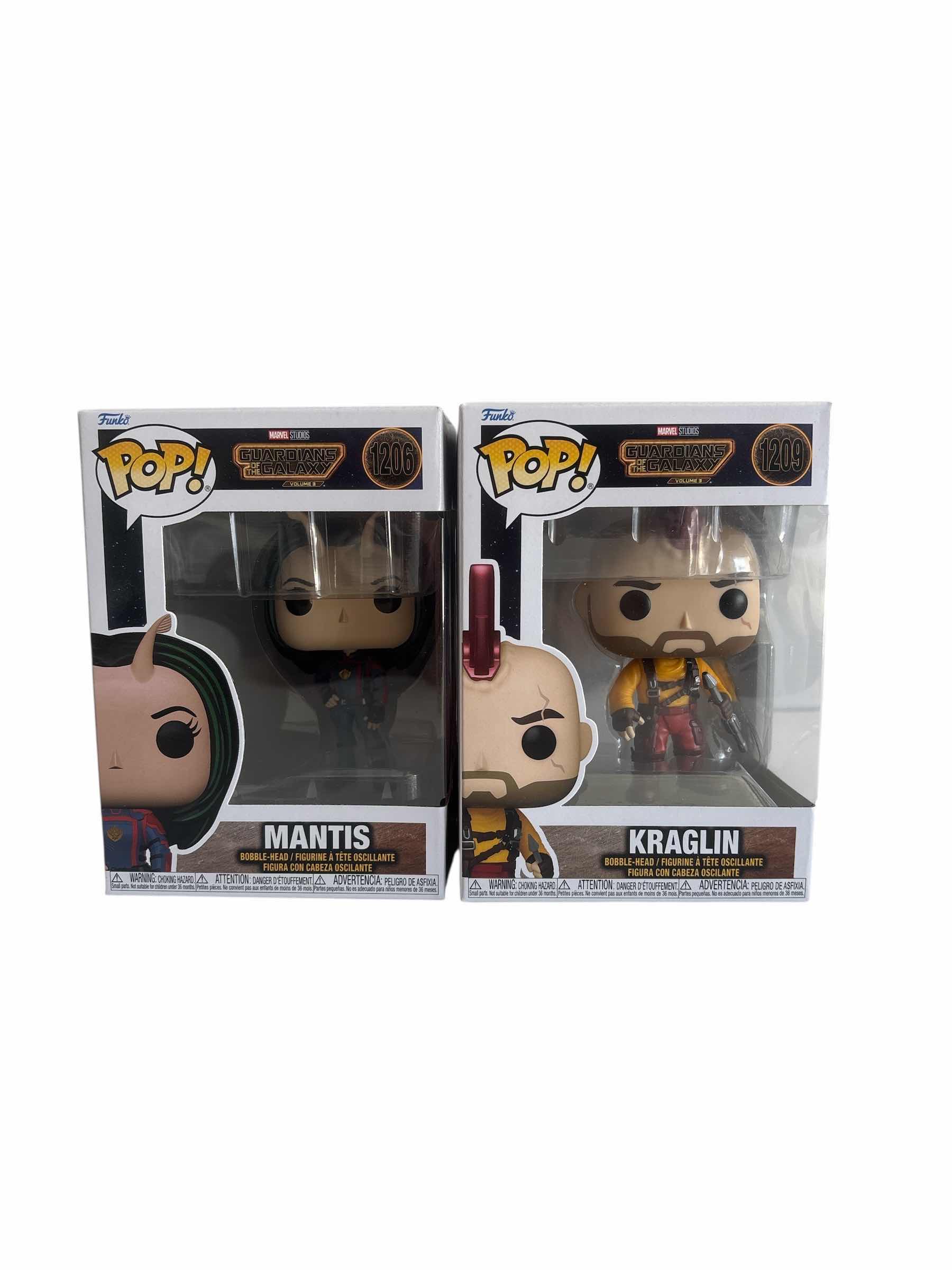 Photo 1 of (2) PCS NIB FUNKO POP MANTIS & KRAGLIN GUARDIANS OF THE GALAXY