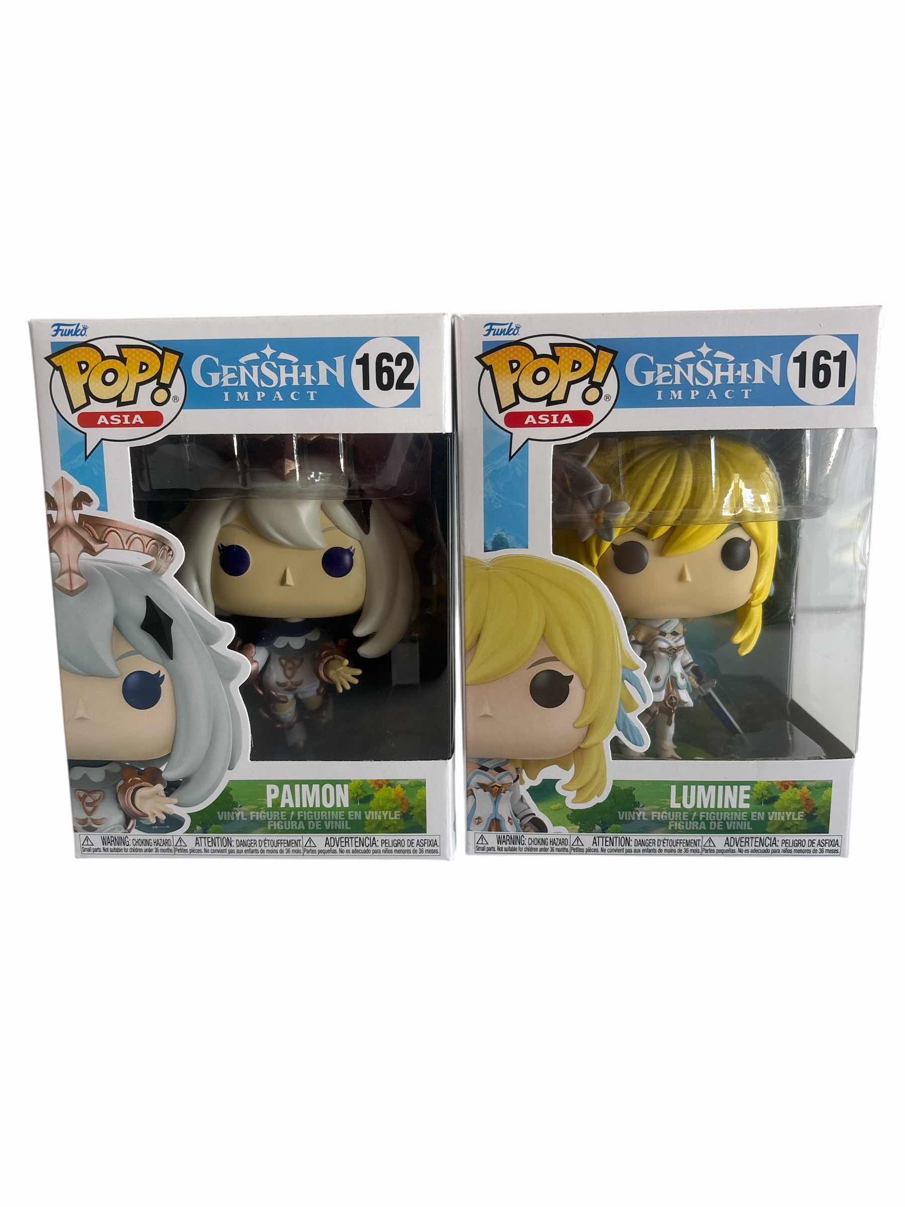 Photo 1 of (2) PCS NIB FUNKO POO PAIMON & LUMINE GENSHIN IMPACT