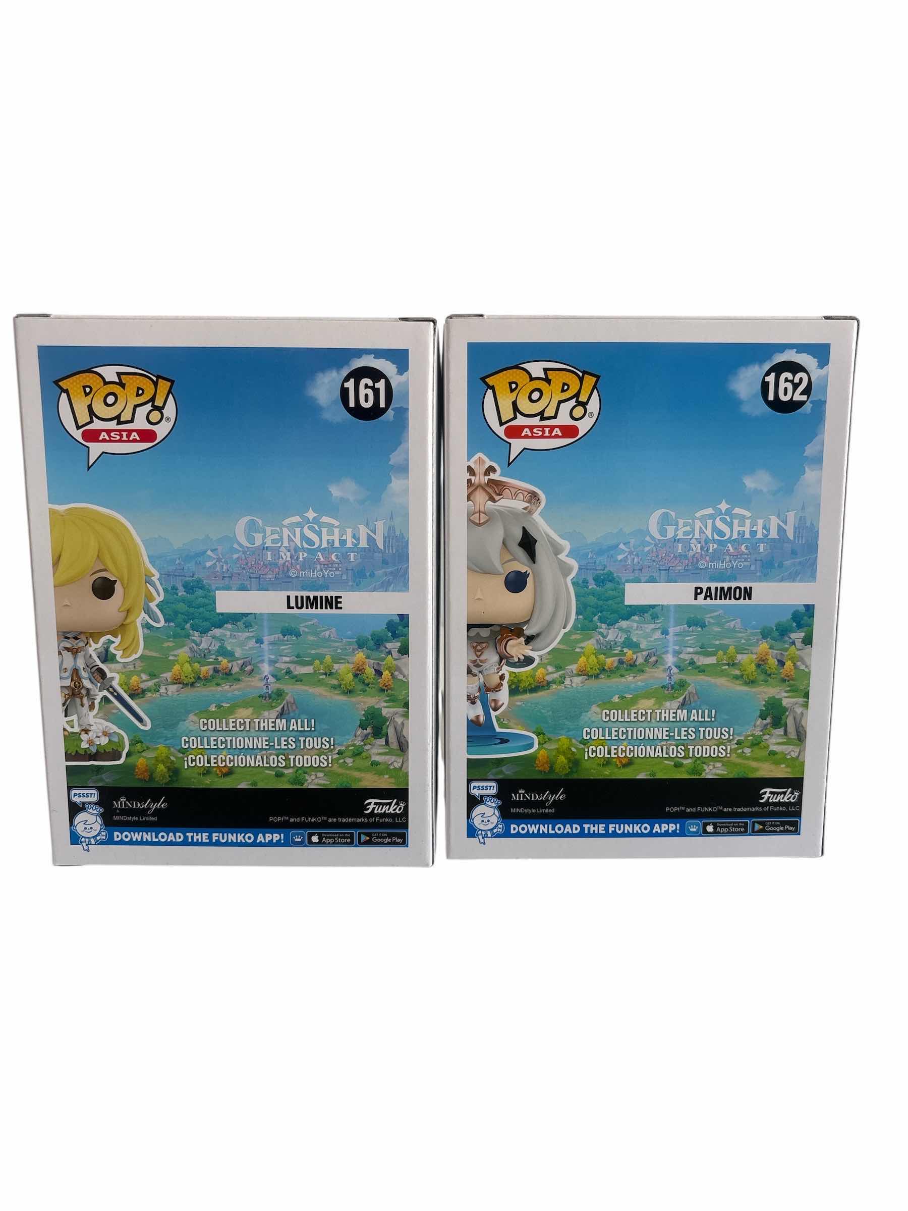 Photo 1 of (2) PCS NIB FUNKO POO PAIMON & LUMINE GENSHIN IMPACT