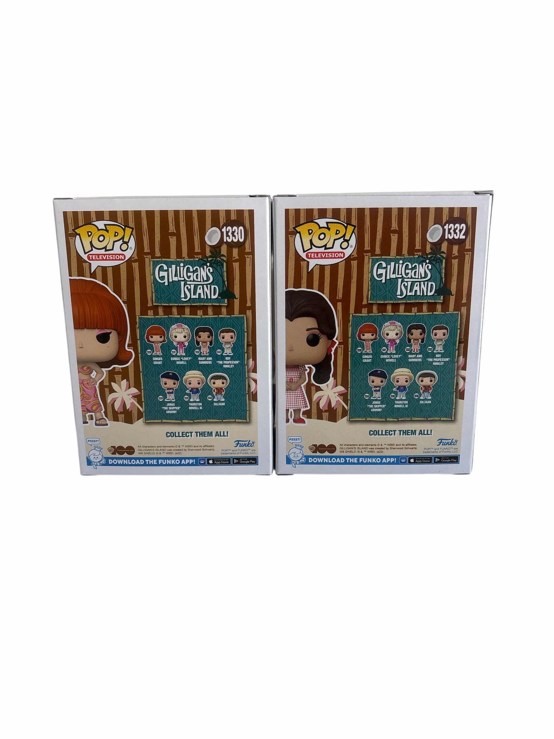 Photo 1 of (2)PCS NIB FUNKO POP MARY ANN SUMMERS & GINGER GRANT GULLIGANS ISLAND