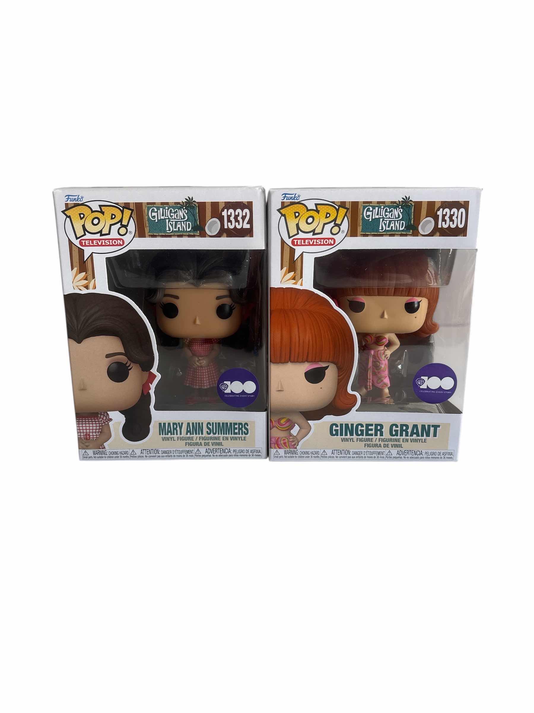 Photo 1 of (2)PCS NIB FUNKO POP MARY ANN SUMMERS & GINGER GRANT GULLIGANS ISLAND