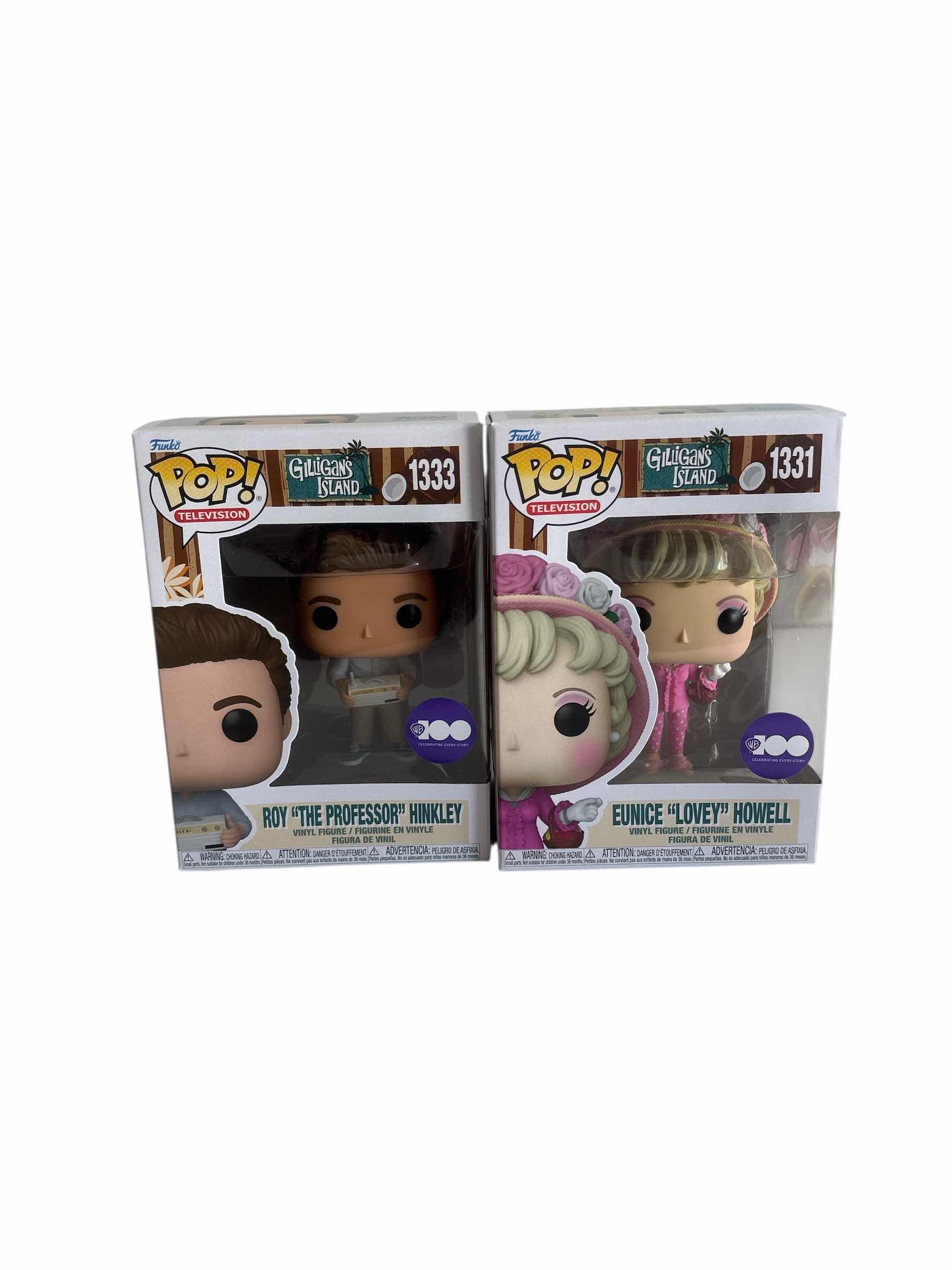 Photo 1 of (2) PCS NIB FUNKO POP ROY THE PROFESSOR HINKLEY & EUNICE LOVEY HOWELL GILLIGANS ISLAND