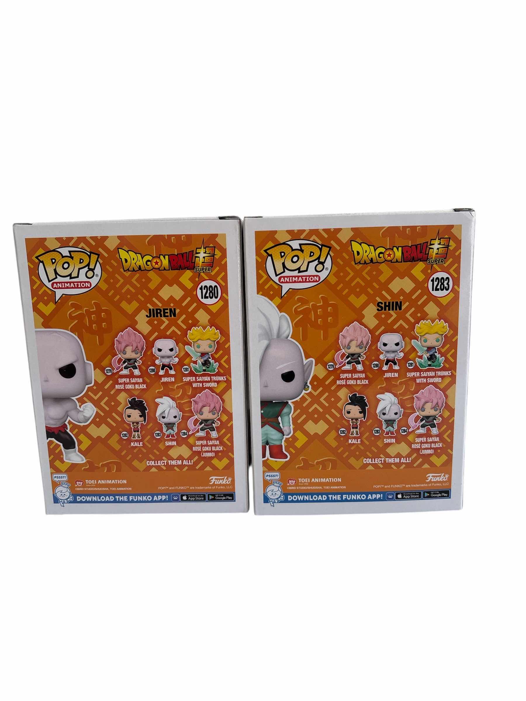 Photo 1 of (2)PCS NIB FUNKO POP SHIN & JIREN DRAGONBALL SUPER