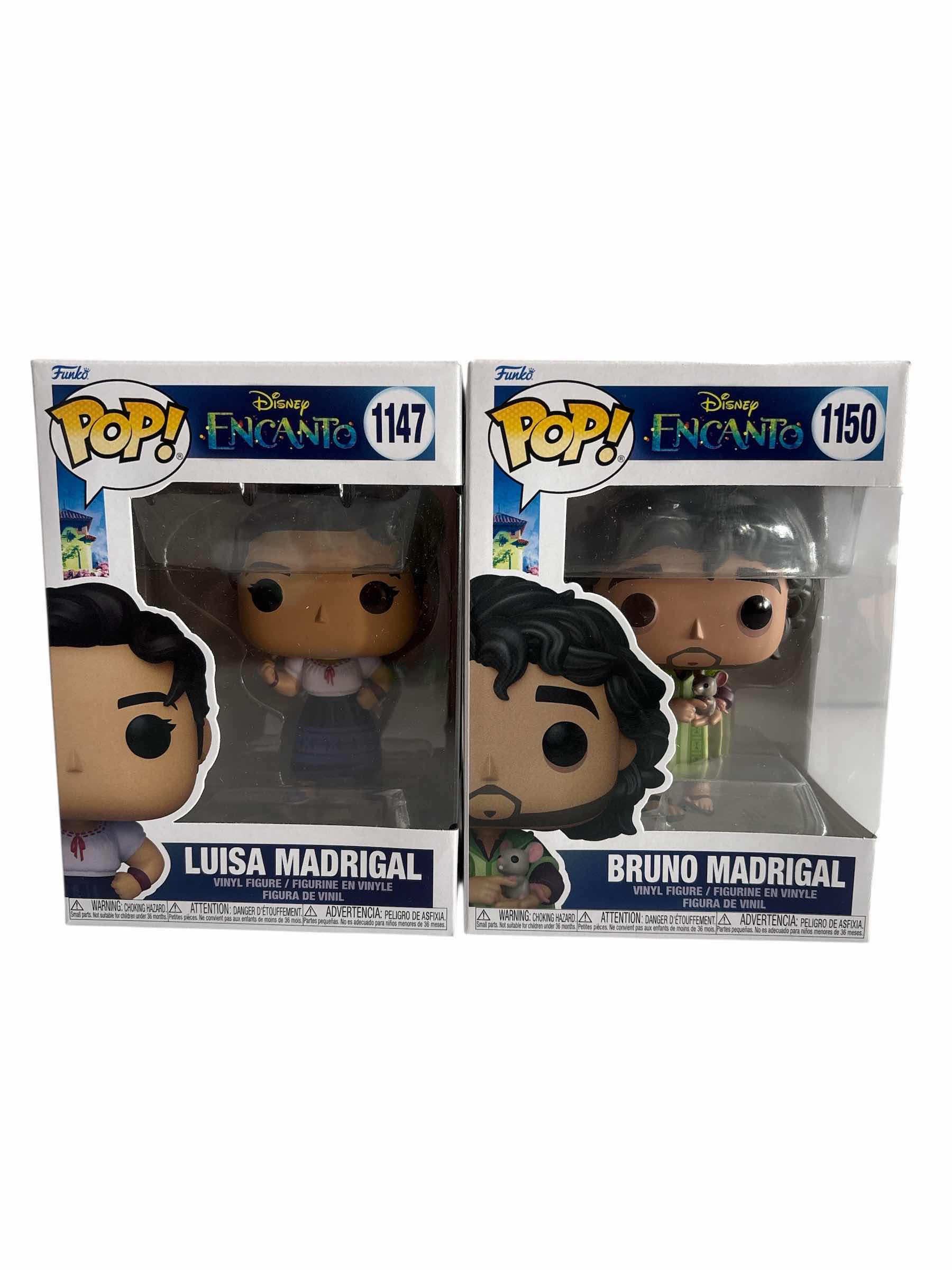 Photo 1 of (2)PCS NIB FUNKO POP LUISA MADRIGAL & BRUNO MADRIGAL DISMEY ENCANTO