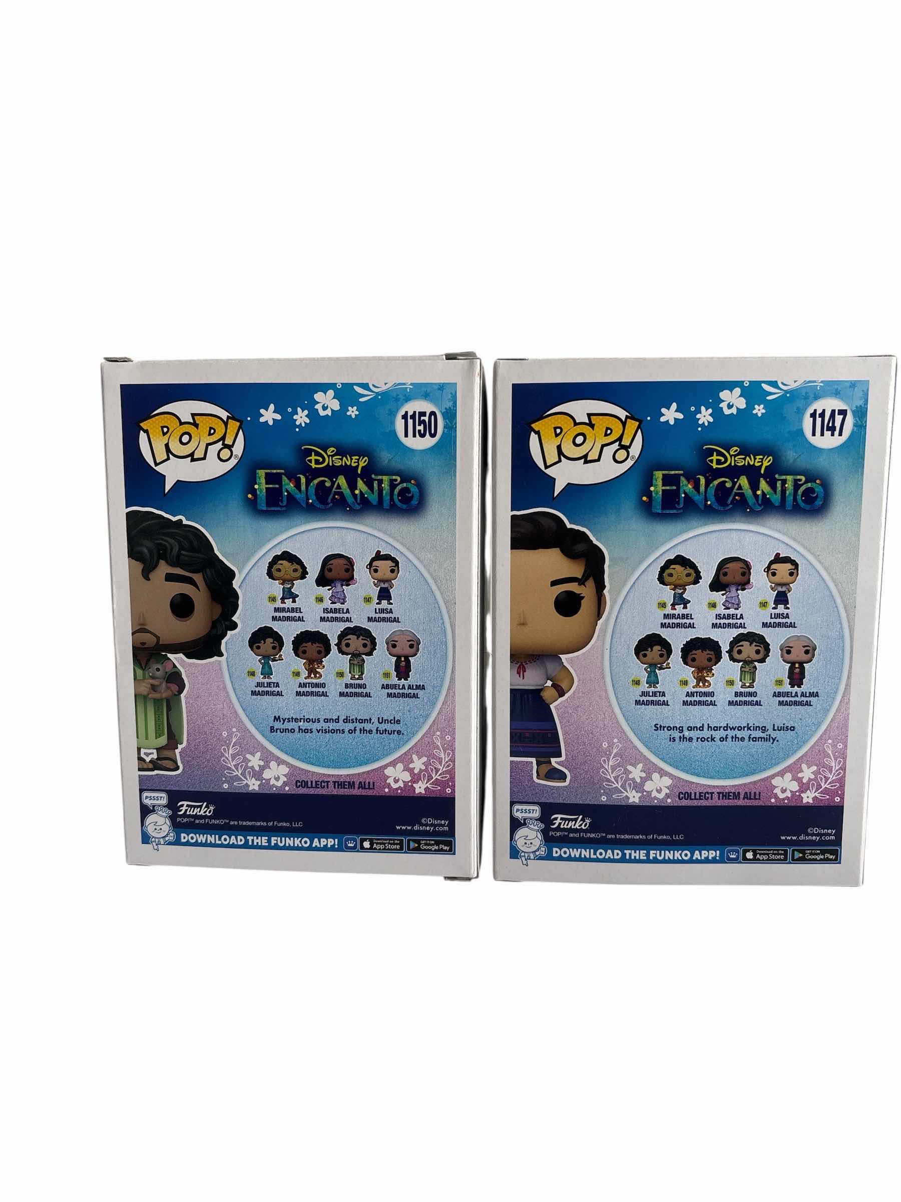 Photo 1 of (2)PCS NIB FUNKO POP LUISA MADRIGAL & BRUNO MADRIGAL DISMEY ENCANTO