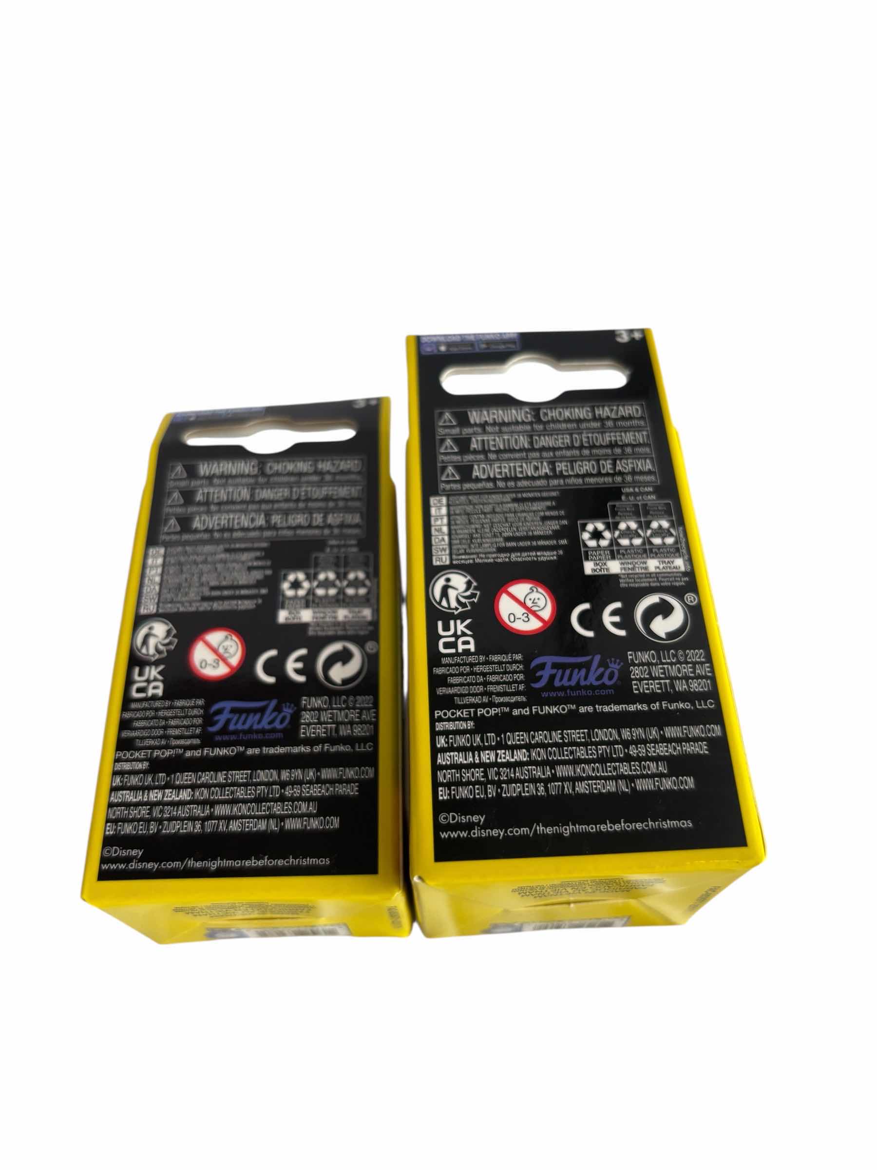 Photo 1 of $23 (2)PCS NIB FUNKO POP POCKET KEYCHAIN DISNEY ZERO & SALLY