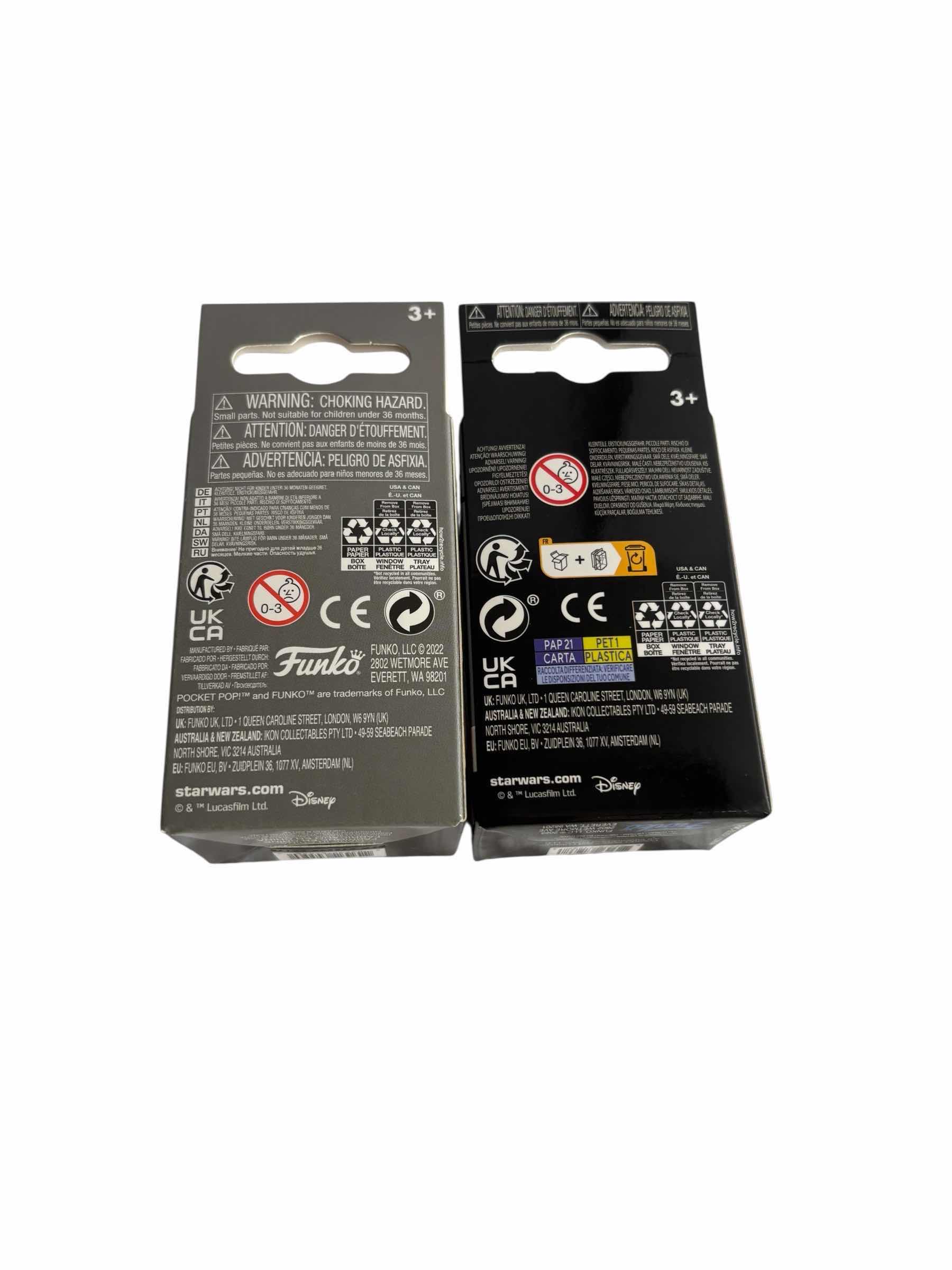 Photo 1 of (2)PCS NIB FUNKO POP POCKET KEYCHAINS STAR WARS DARTH VADER & OBI-WAN KENOBI