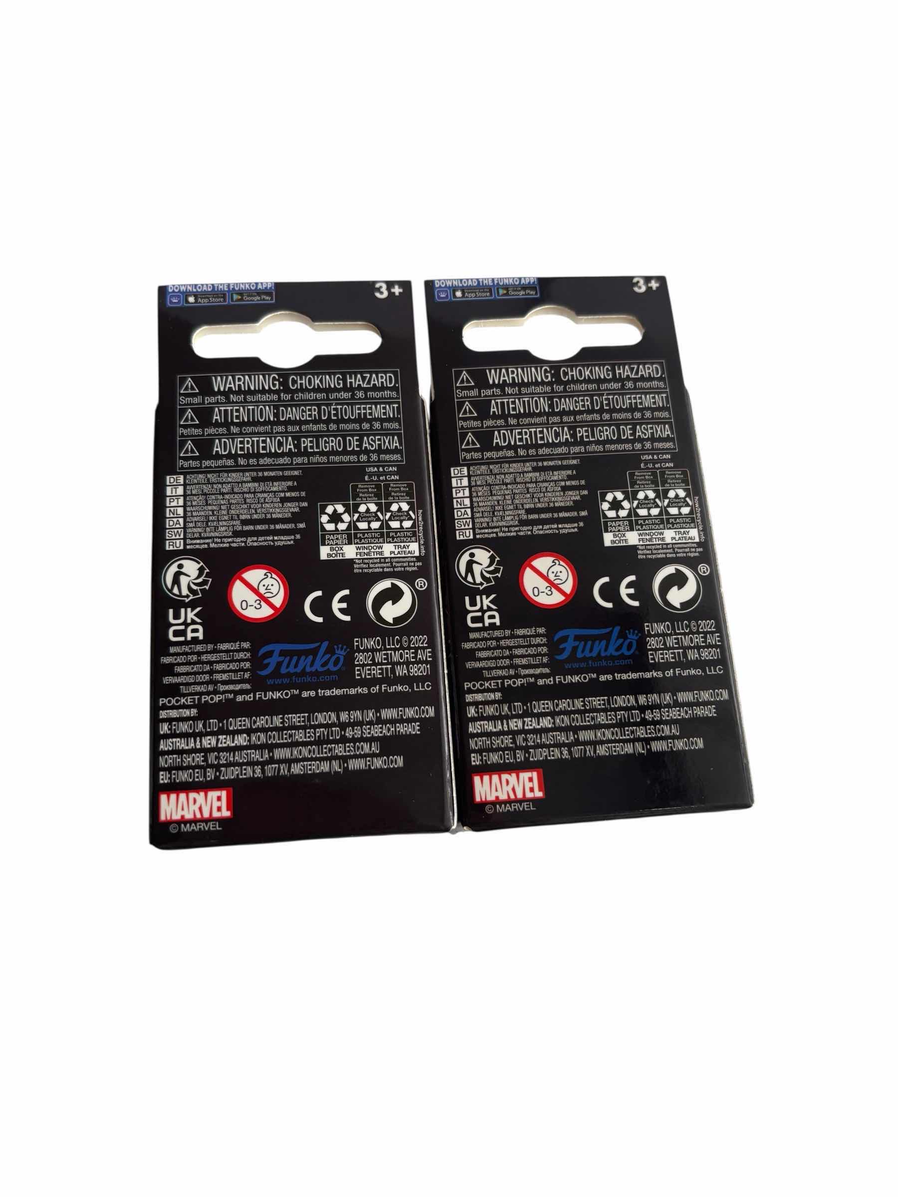 Photo 1 of (2)PCS NIB FUNKO POP POCKET KEYCHAINS MECH STRIKE MONSTER HUNTERS THANOS & VENOM