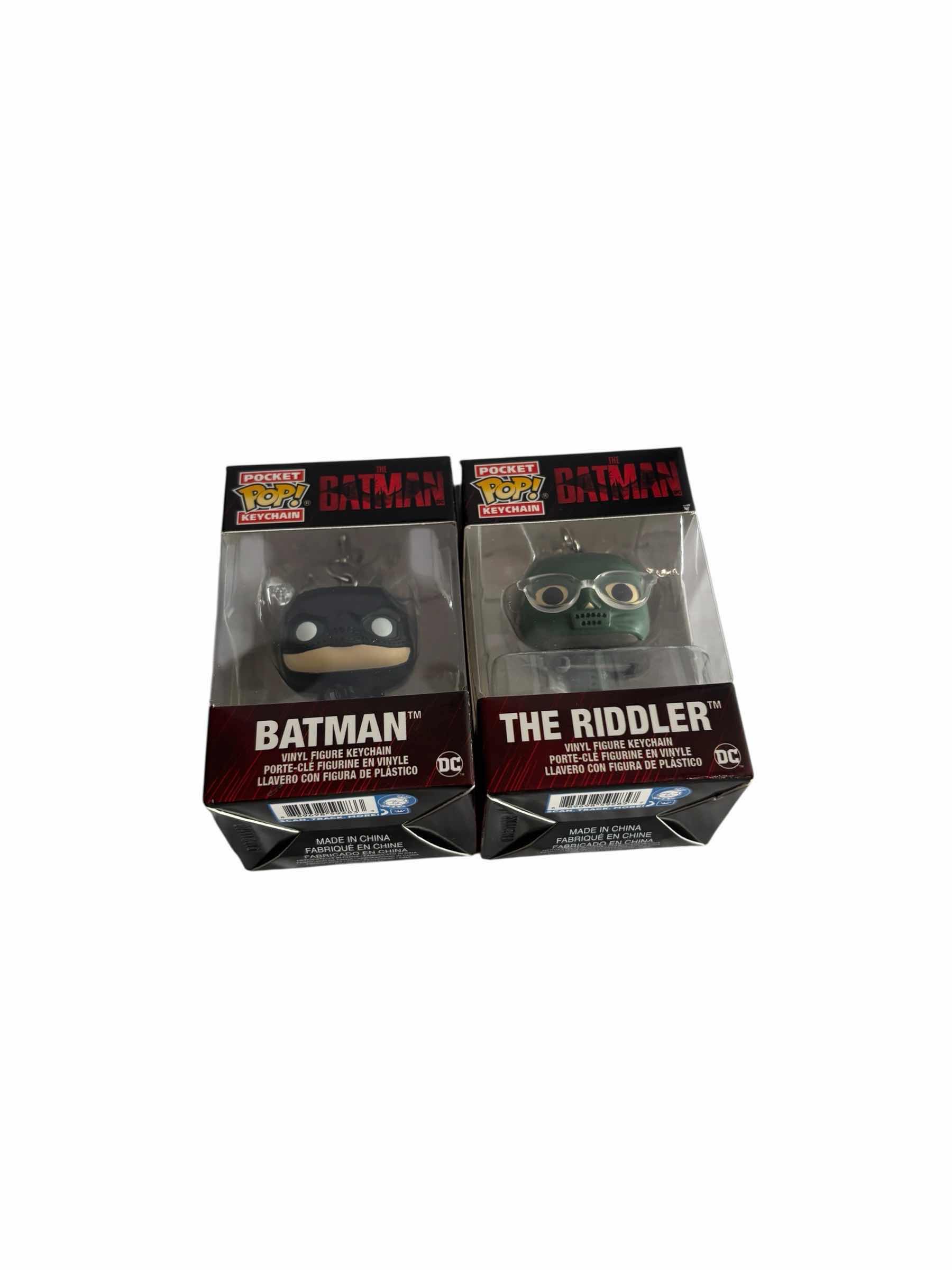 Photo 1 of (2)PCS NIB FUNKO POP POCKET KEYCHAINS BATMAN BATMAN & RIDDLER