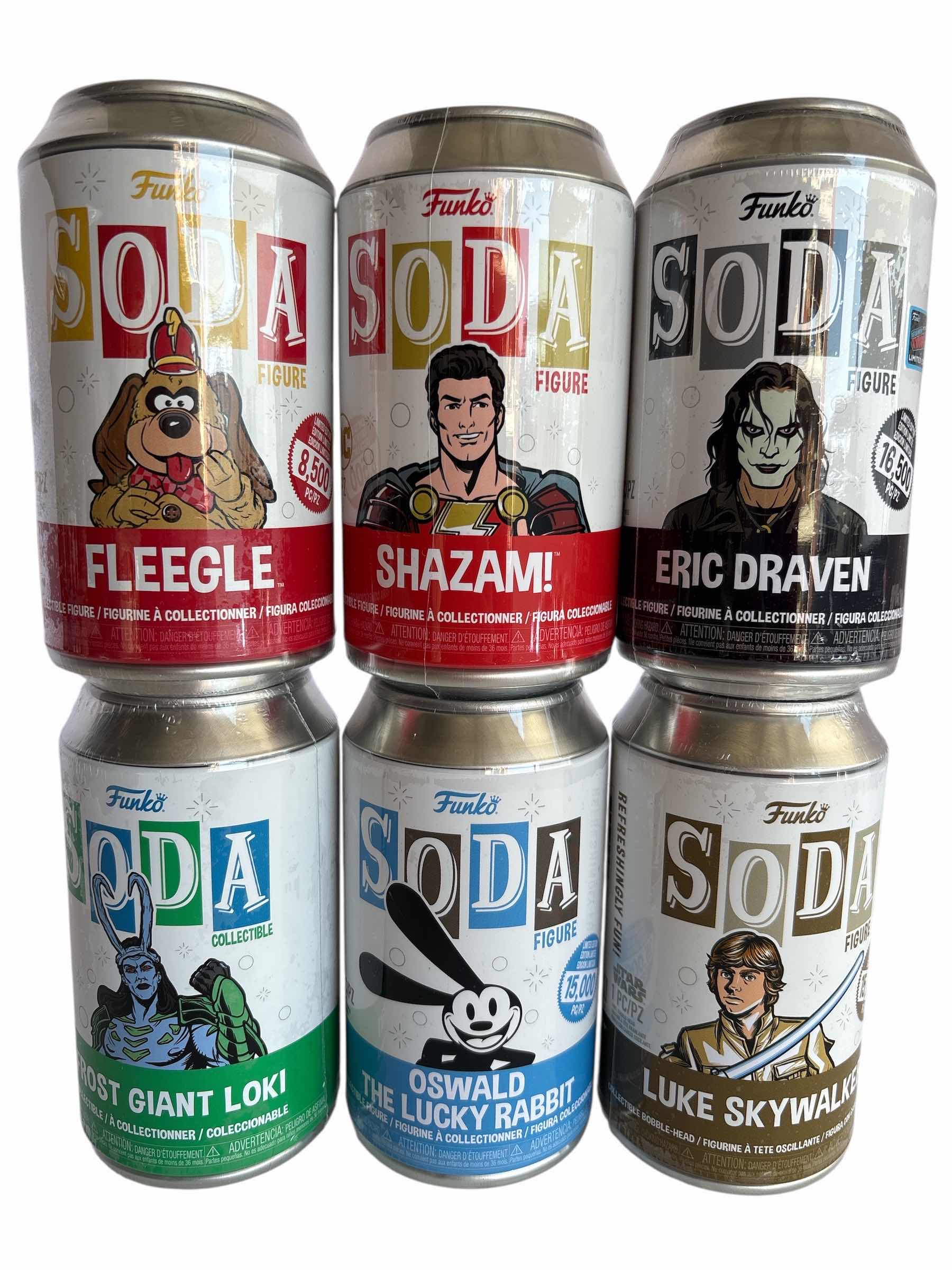 Photo 1 of NIB (6)PCS FUNKO SODA CHARACTER RETAIL $90