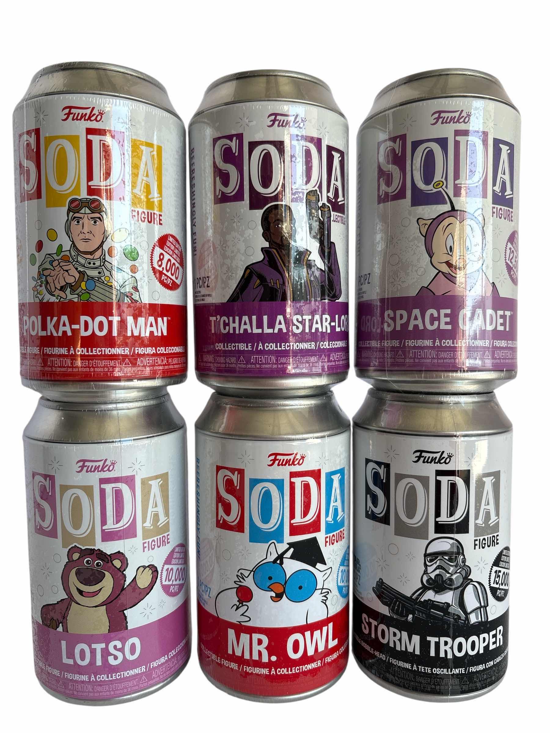 Photo 1 of NIB (6)PCS FUNKO SODA CHARACTER RETAIL $90
