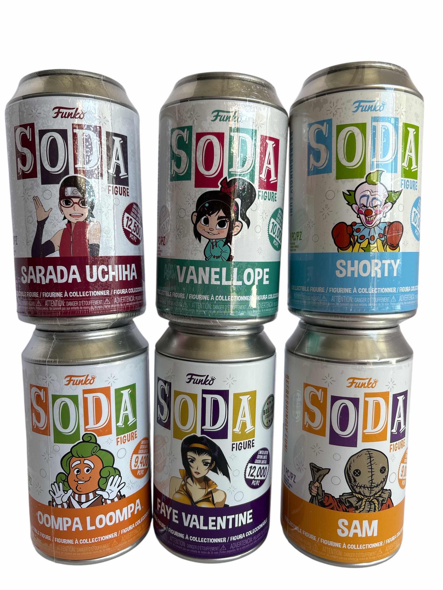 Photo 1 of NIB (6)PCS FUNKO SODA CHARACTER RETAIL $90