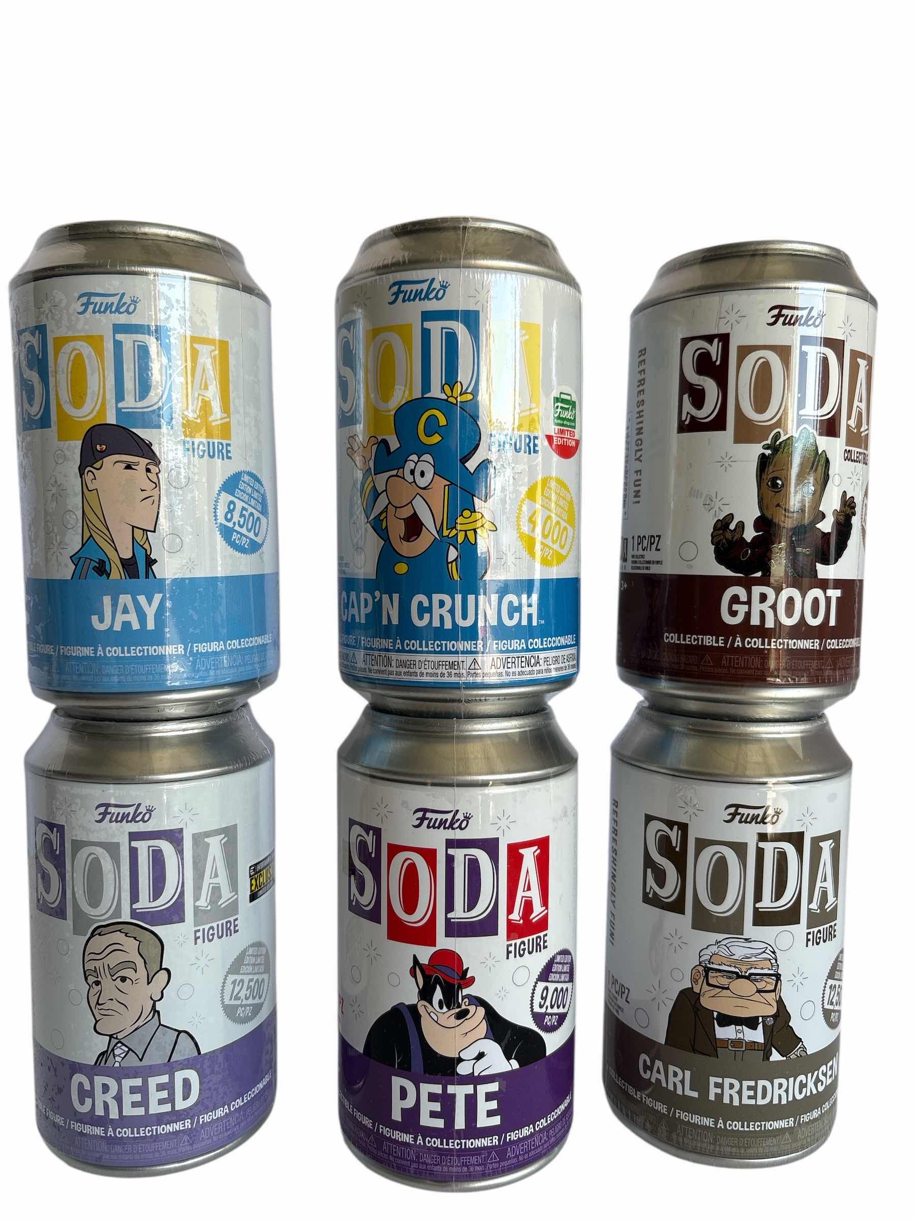 Photo 1 of NIB (6)PCS FUNKO SODA CHARACTER RETAIL $95