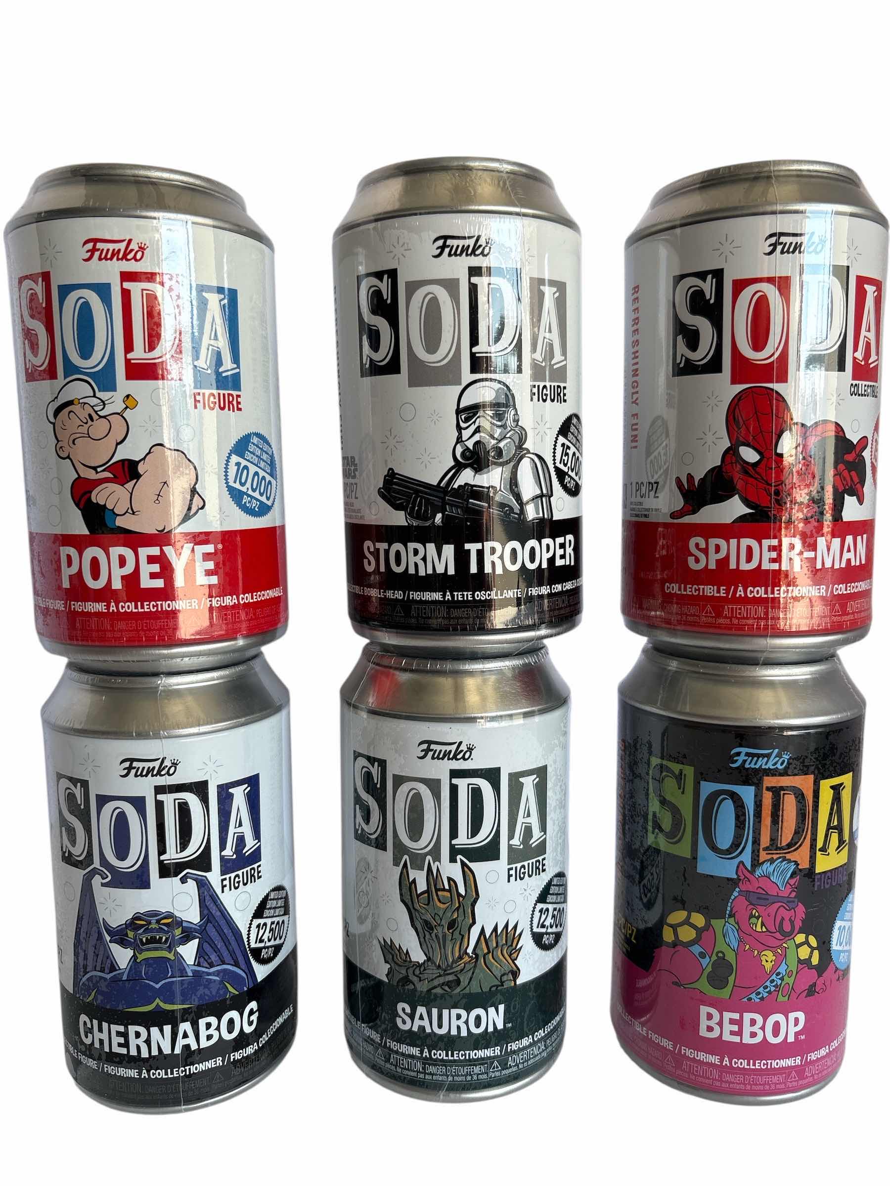 Photo 1 of NIB (6)PCS FUNKO SODA CHARACTER RETAIL $135