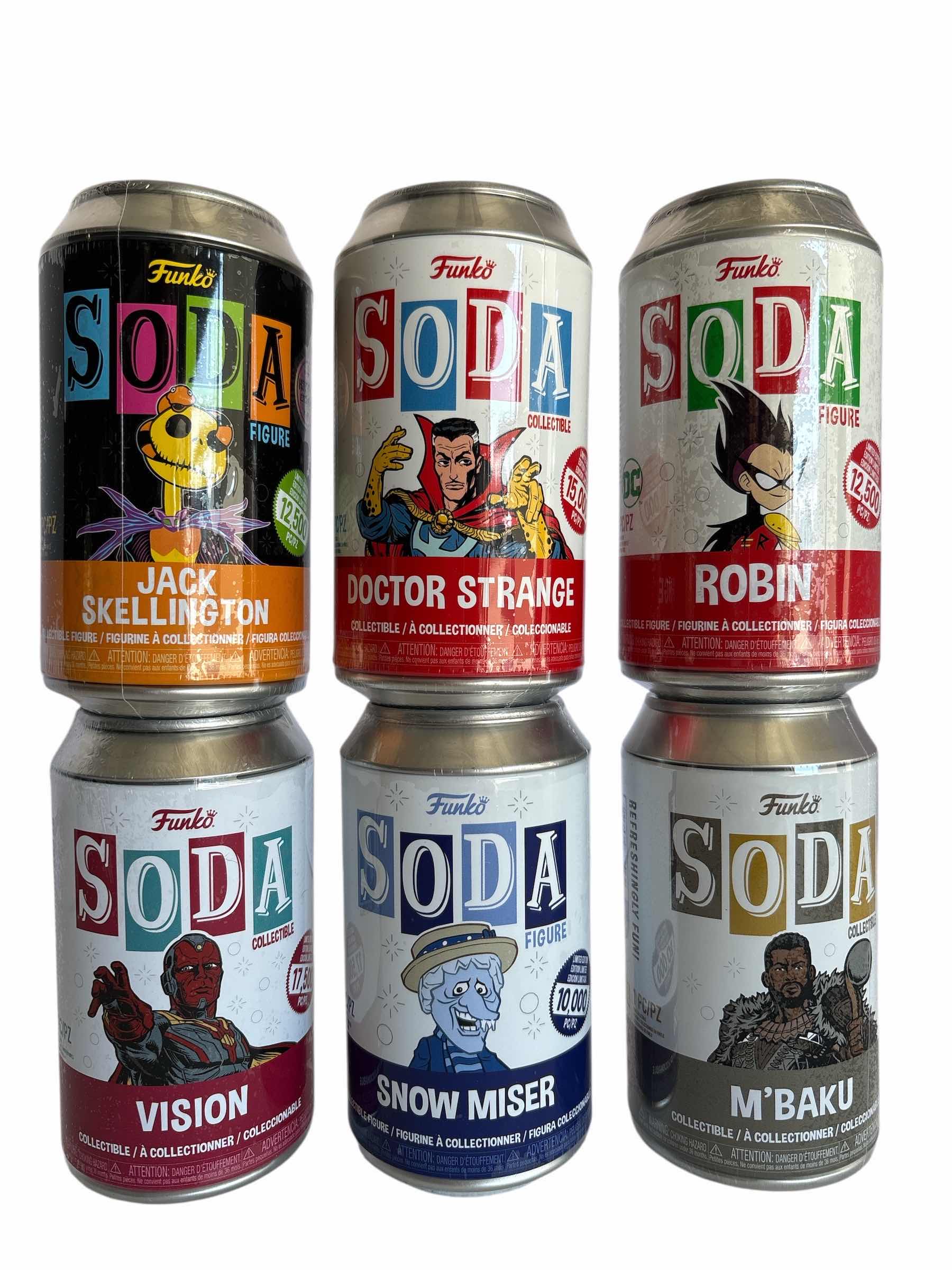 Photo 1 of NIB (6)PCS FUNKO SODA CHARACTER RETAIL $101