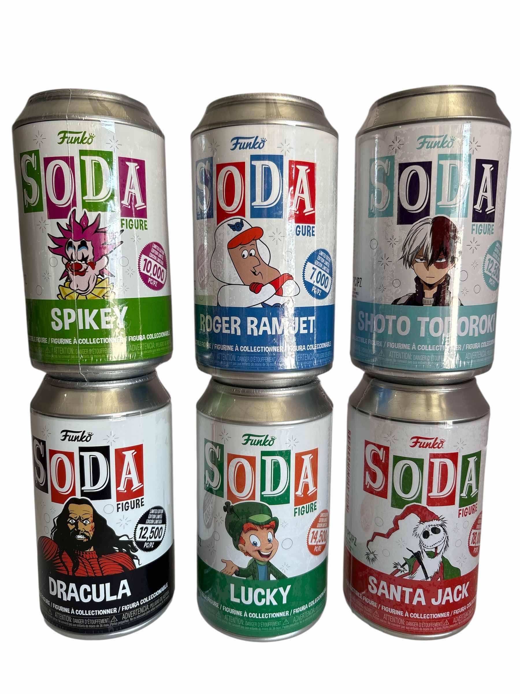 Photo 1 of NIB (6)PCS FUNKO SODA CHARACTER RETAIL $98
