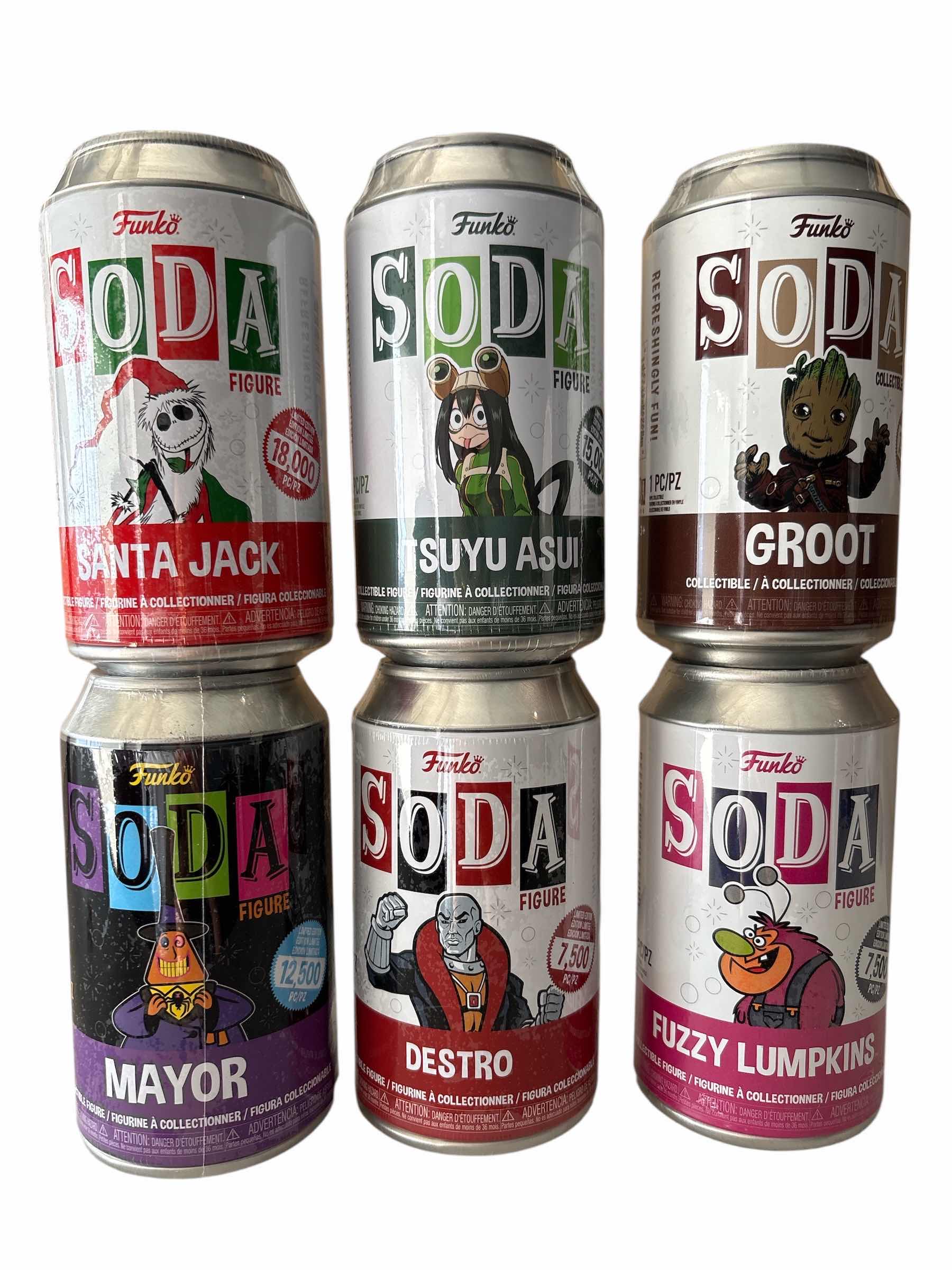 Photo 1 of NIB (6)PCS FUNKO SODA CHARACTER RETAIL $121