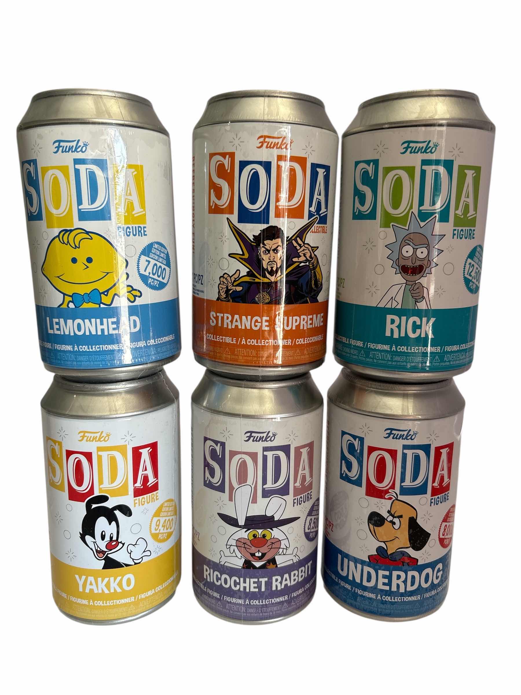 Photo 1 of NIB (6)PCS FUNKO SODA CHARACTER RETAIL $97