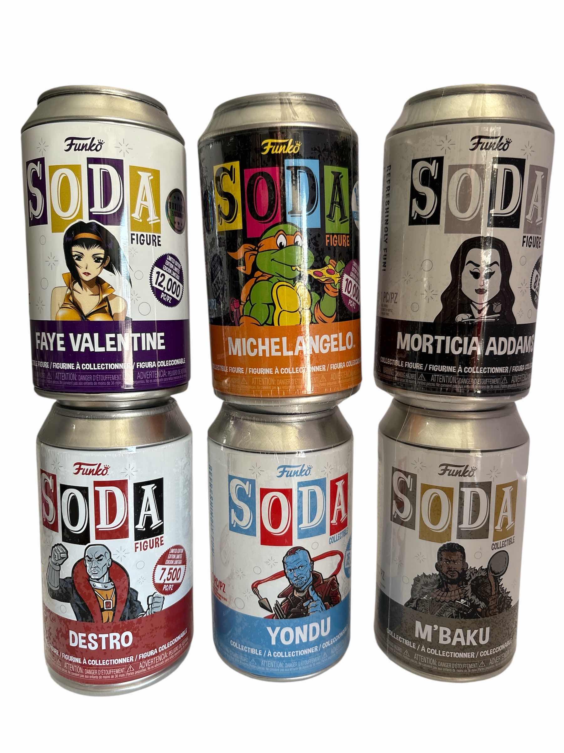 Photo 1 of NIB (6)PCS FUNKO SODA CHARACTER RETAIL $112