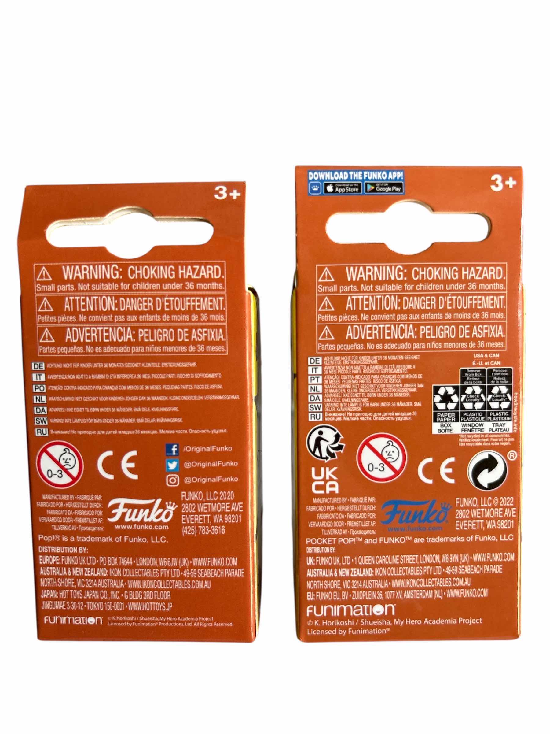 Photo 1 of NIB (2)PCS FUNKO POCKET POP MY HERO ACADEMIA KEYCHAIN RETAIL $31