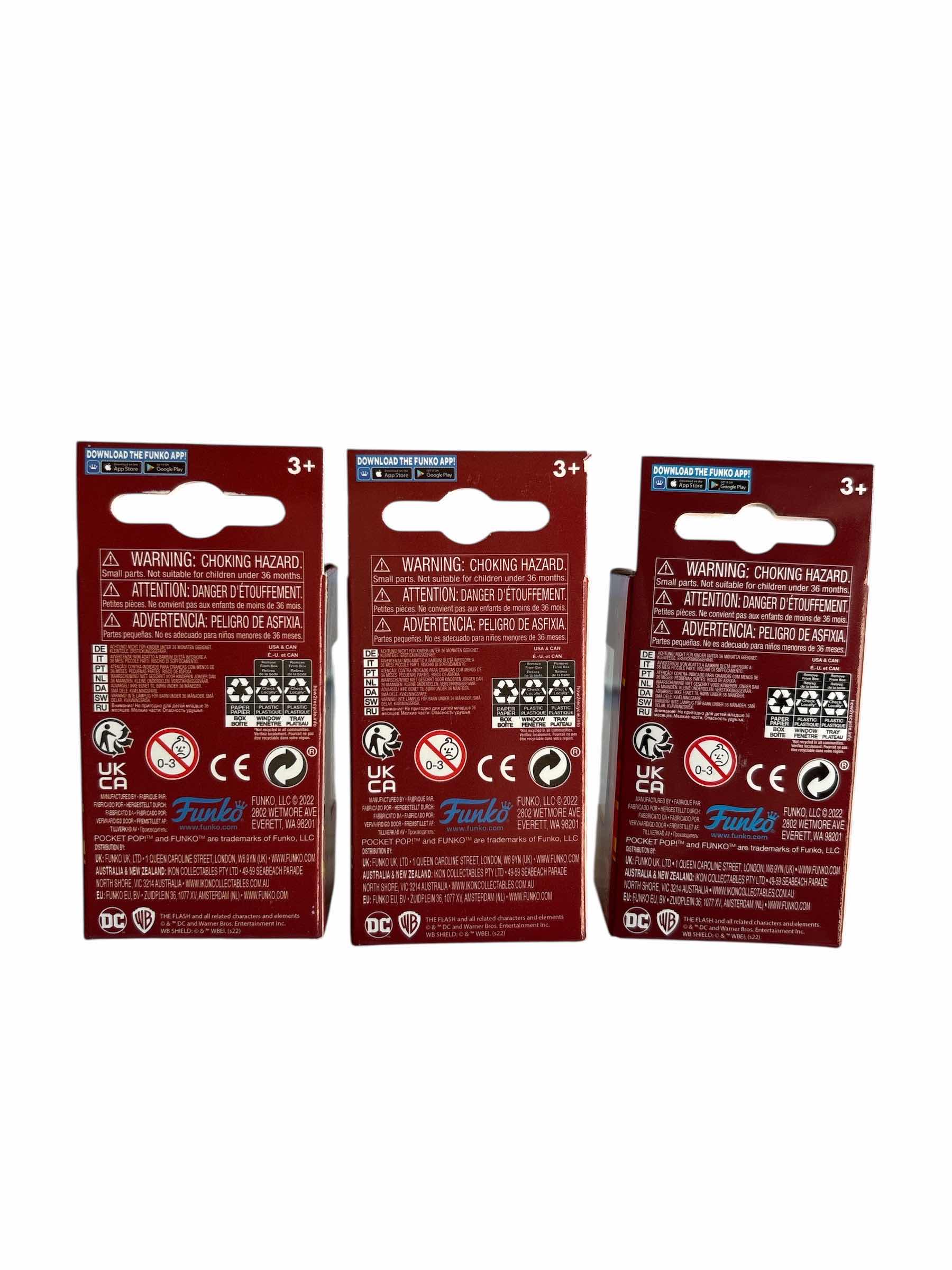 Photo 1 of NIB (3) PCS FUNKO POCKET POP FLASH KEYCHAIN RETAIL $40