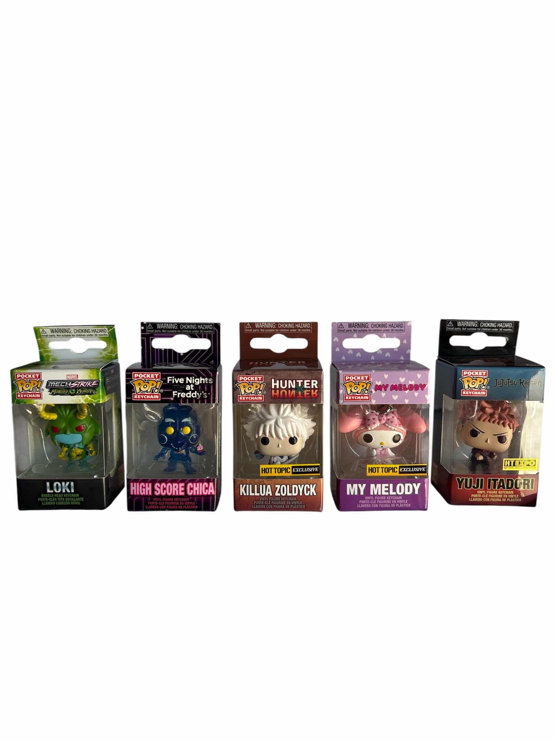 Photo 1 of NIB (5) PCS FUNKO POCKET POP KEYCHAIN RETAIL $63