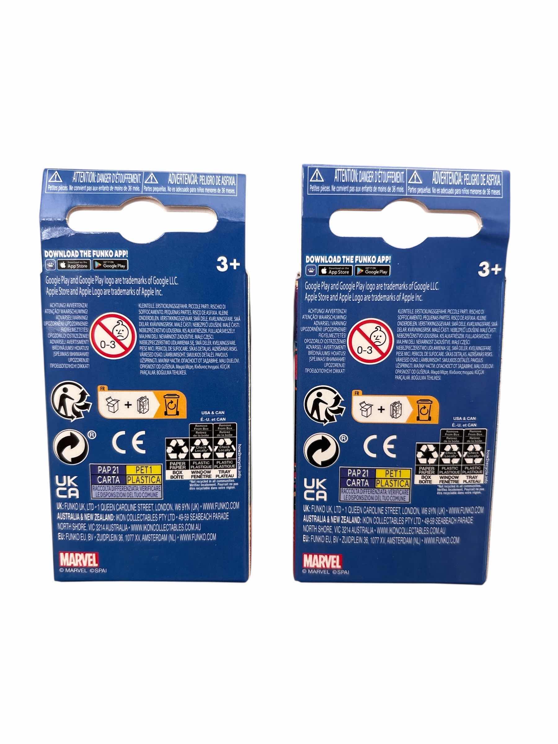 Photo 1 of NIB (2)PCS FUNKO POP SPIDERMAN KEYCHAIN RETAIL $28