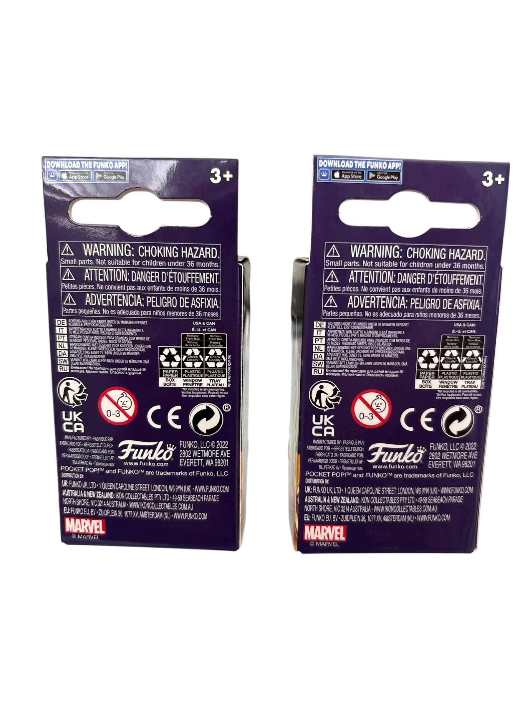 Photo 1 of NIB (2)PCS FUNKO POP THOR MARVEL KEYCHAIN RETAIL $21