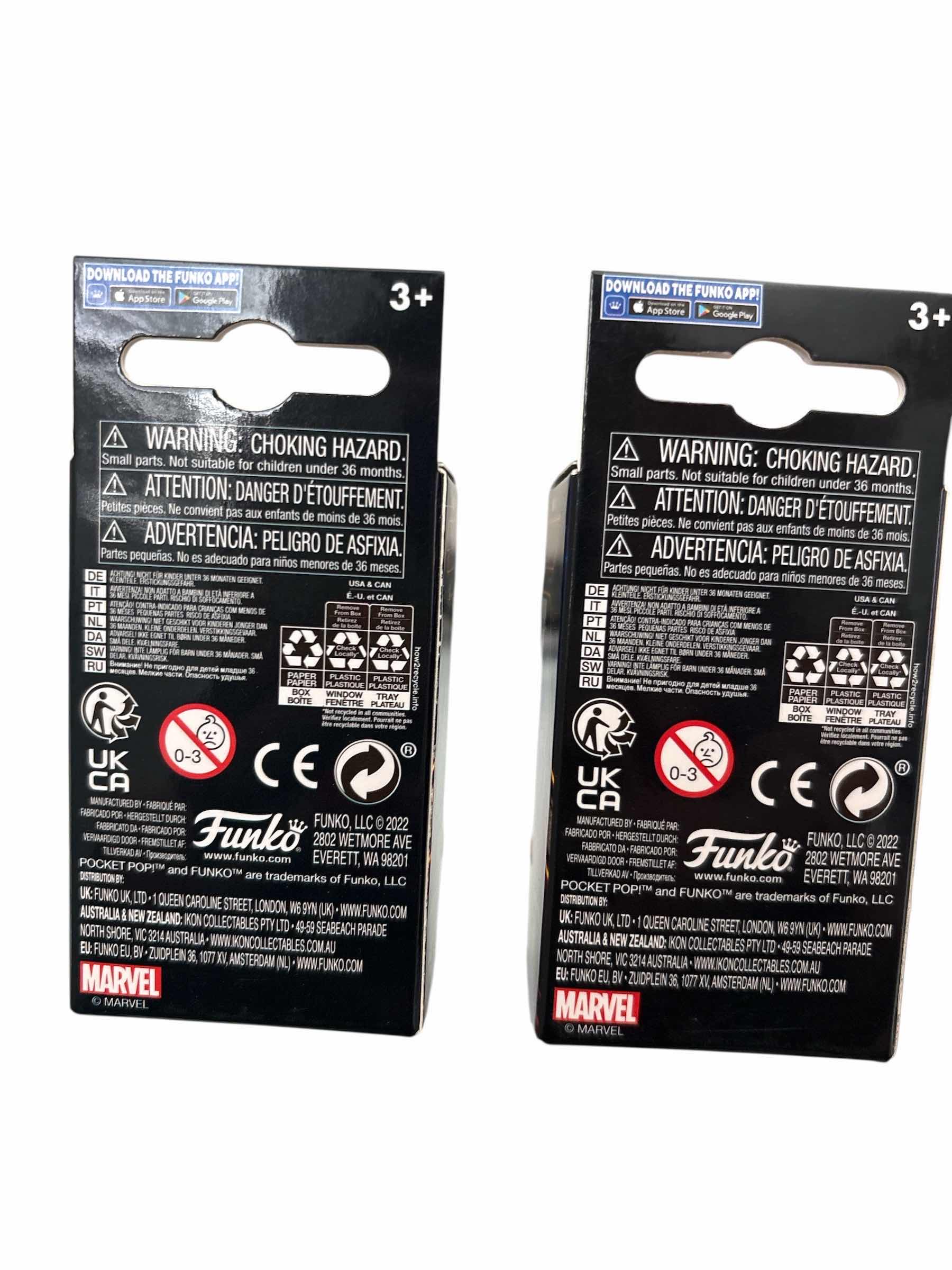 Photo 1 of NIB (2)PCS FUNKO POP GUARDIANS OF THE GALAXY KEYCHAIN RETAIL $23