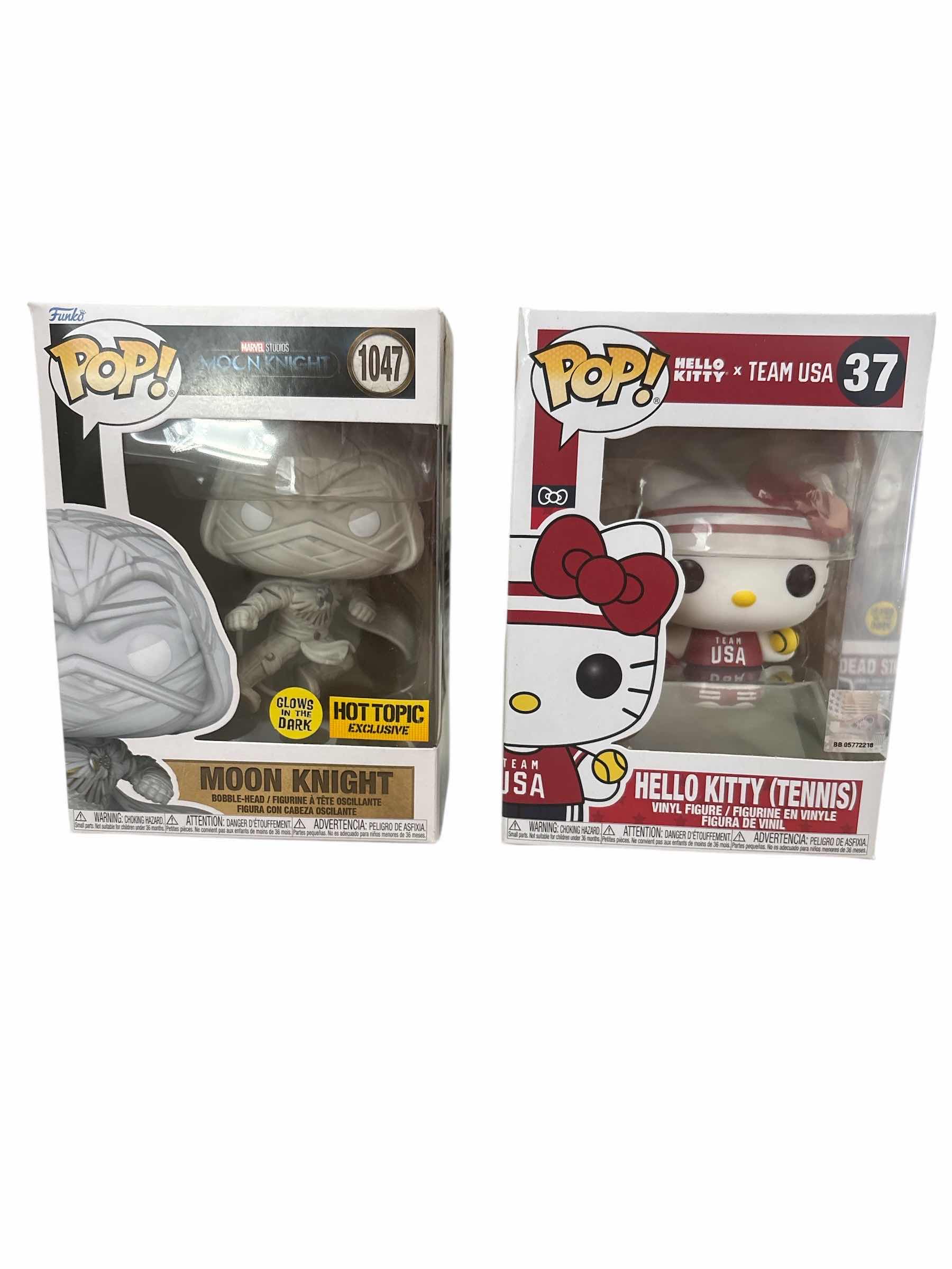 Photo 1 of NIB (2)PCS FUNKO POP MOON KNIGHT AND HELLO KITTY (TENNIS) RETAIL $49