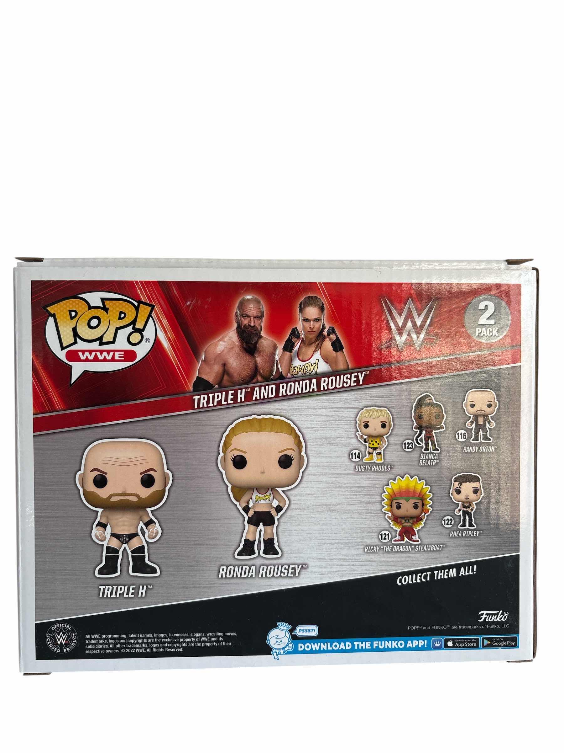Photo 1 of NIB FUNKO POP WWE TRIPLE H & RONDA ROUSEY