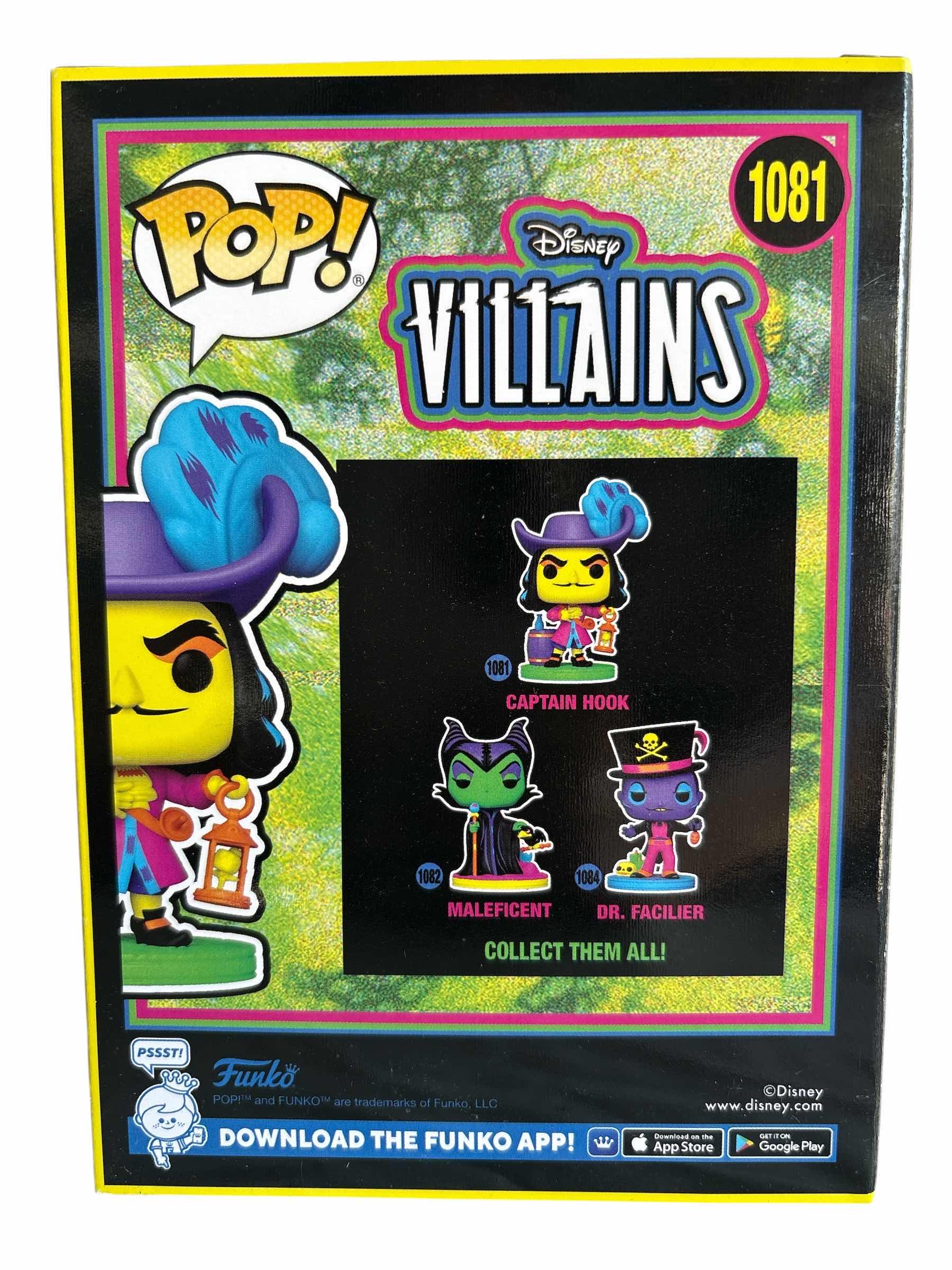 Photo 1 of NIB FUNKO POP DISNEY VILLAINS CAPTAIN HOOK HOT-TOPIC EXCLUSIVE RETAIL $25