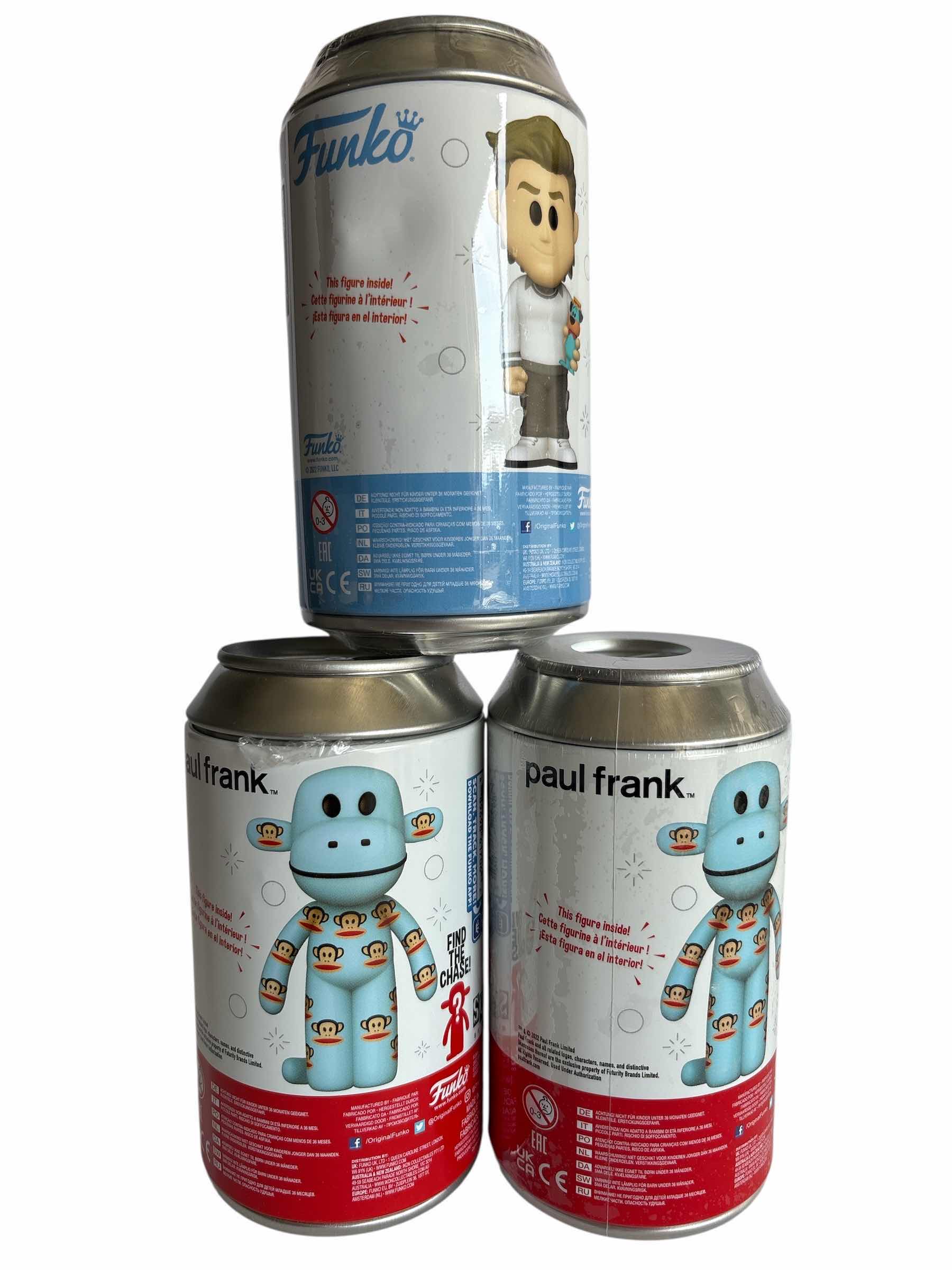 Photo 1 of (3)PCS FUNKO SODA CAN FIGURES RETAIL $76