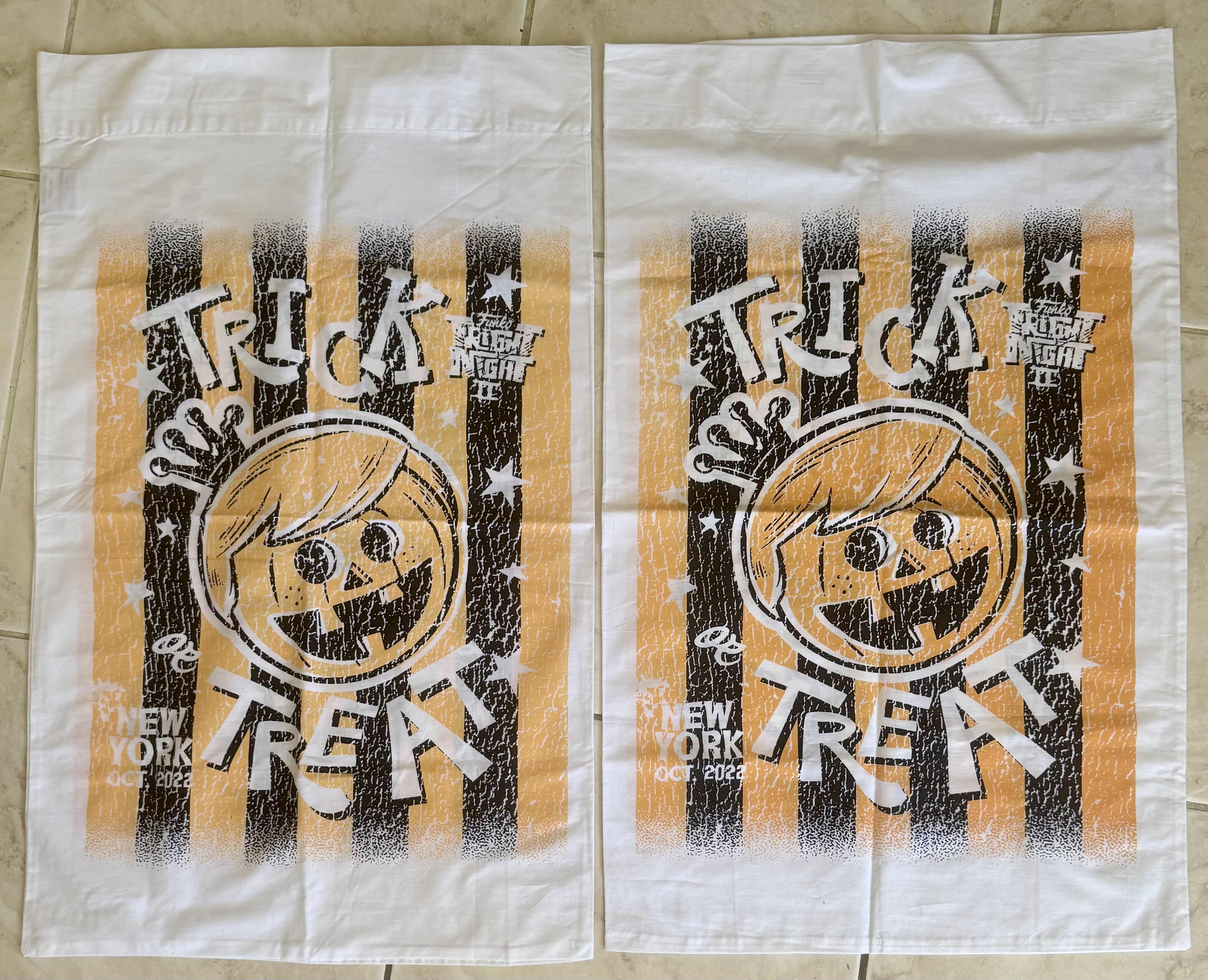 Photo 1 of 2-FULL SIZE “TRICK OR TREAT” PILLOW CASES