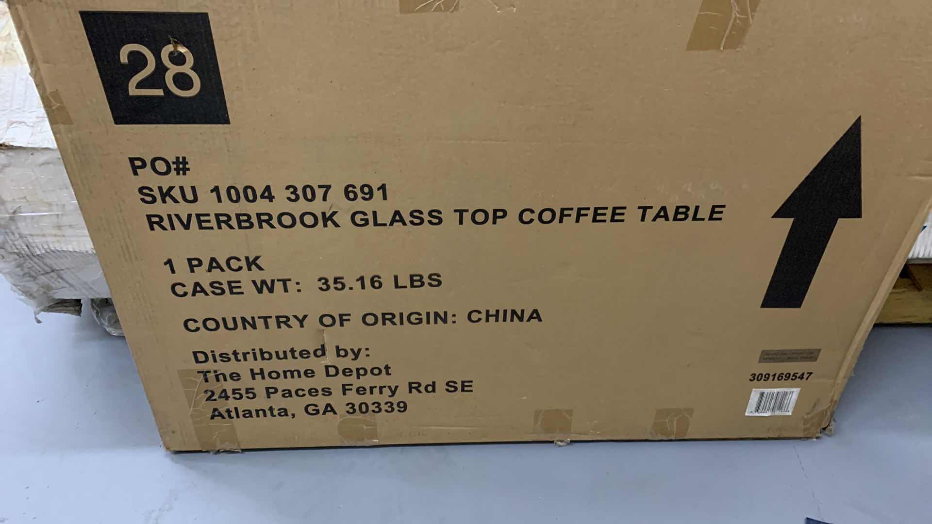 Photo 1 of RIVERBROOK GLASS TOP COFFEE TABLE MODEL 1004 307 691