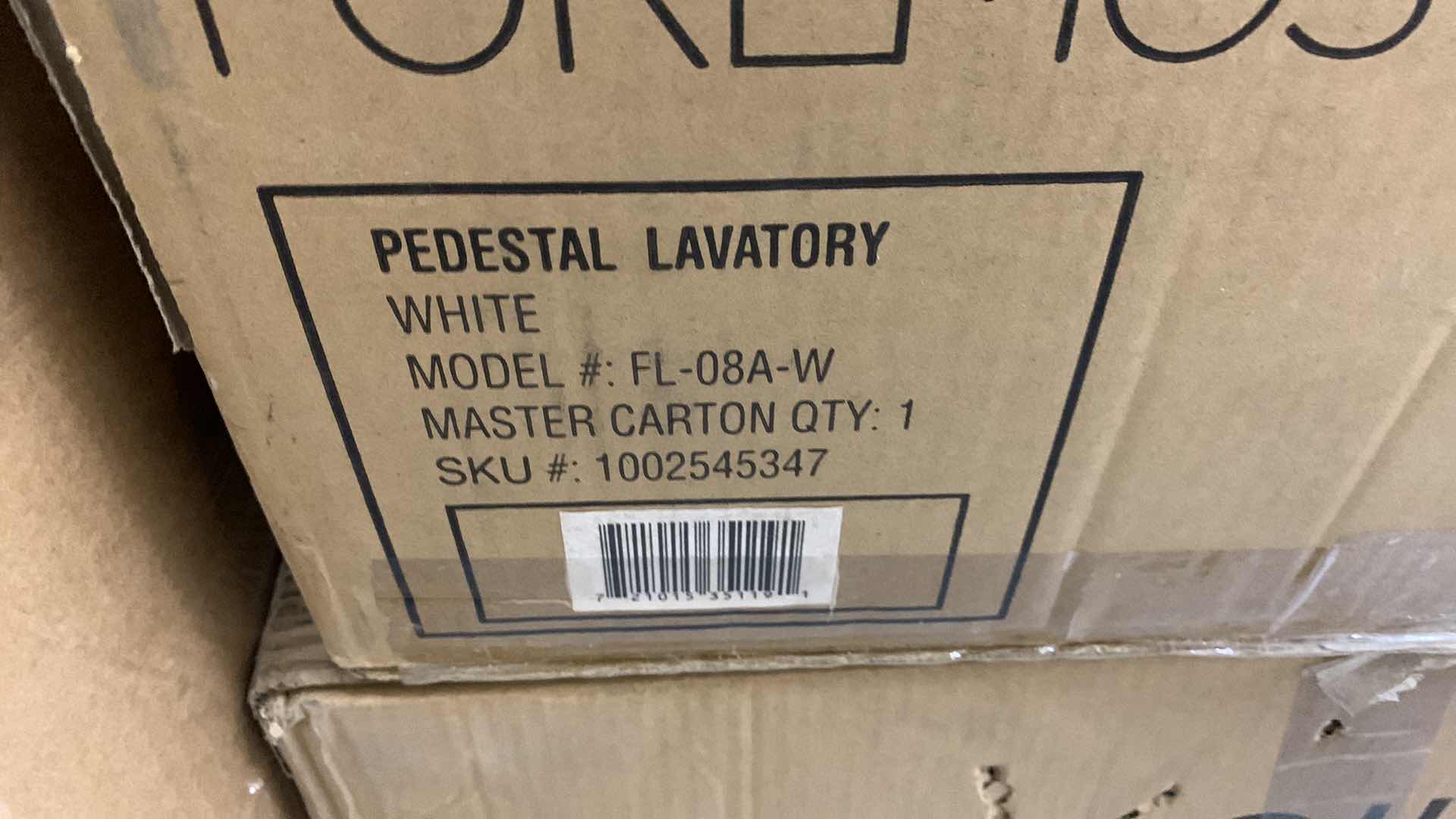 Photo 3 of FOREMOST BRIELLE PEDESTAL LAVATORY WHITE COLOR MODEL FL-08A-W 18" X 13" H 31"